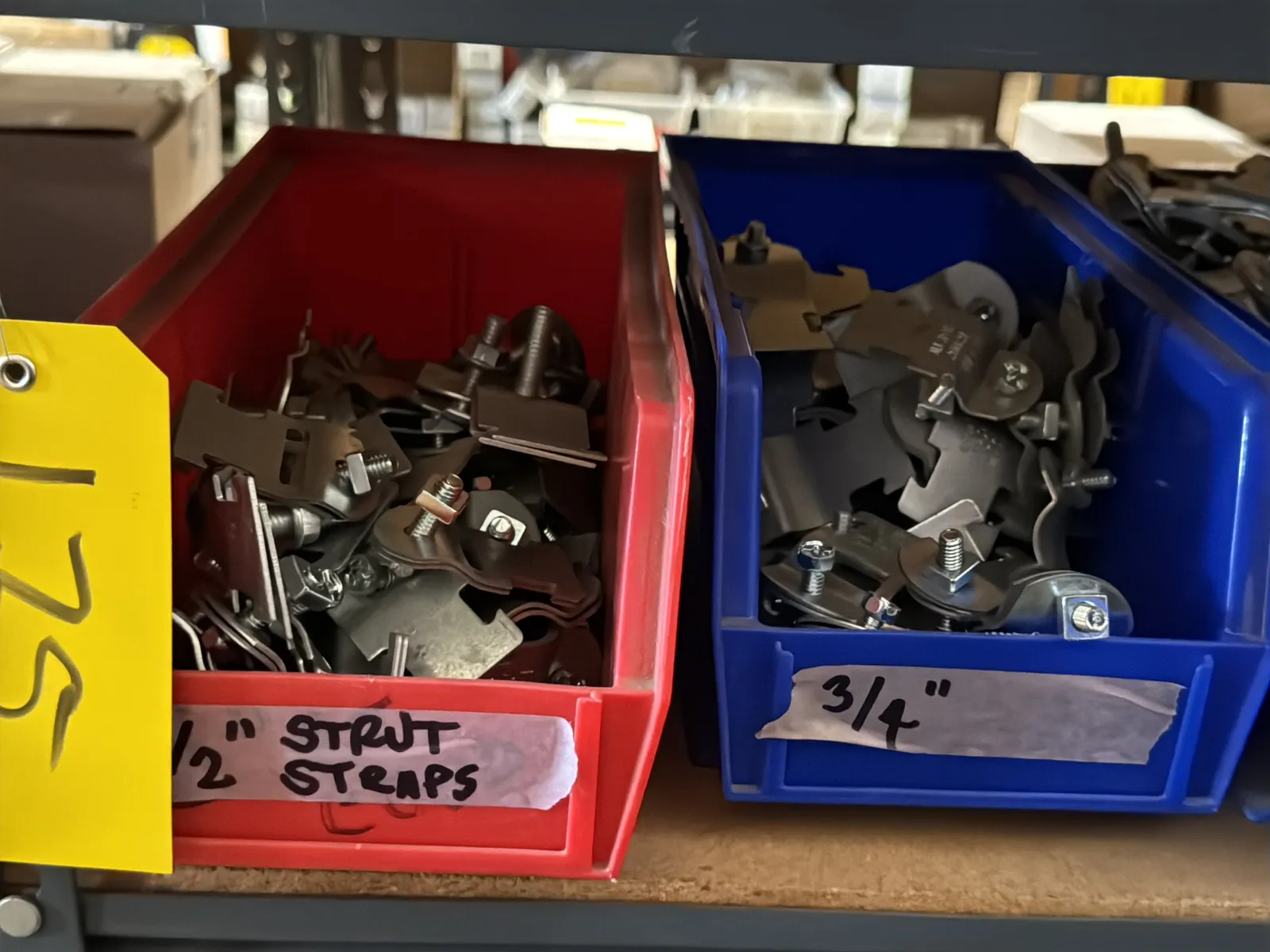 Contents Of (1) Shelf: Assorted Electrical Supply, Strut Strap Hardware And More, photo 2 of 13