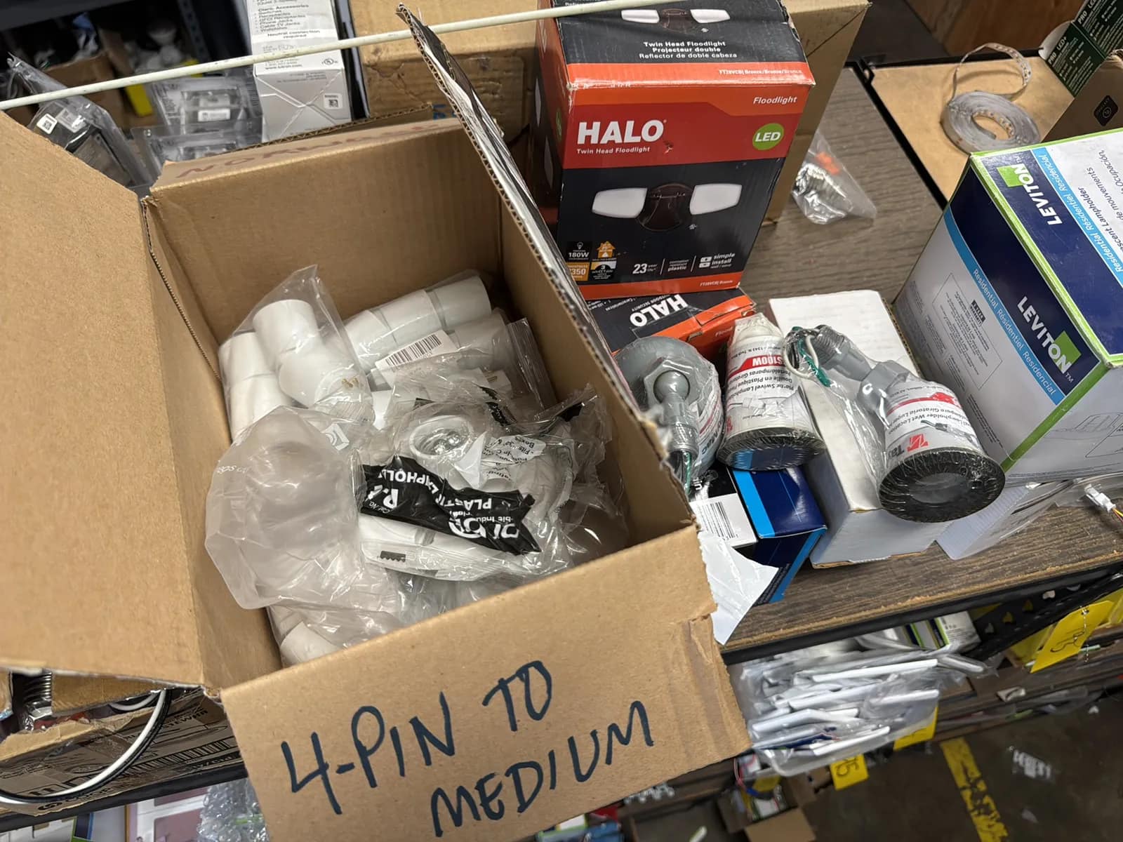 Contents Of (3) Top Shelves: Assorted Electrical Supply, Switches, Sensors, Meters And More, photo 3 of 18