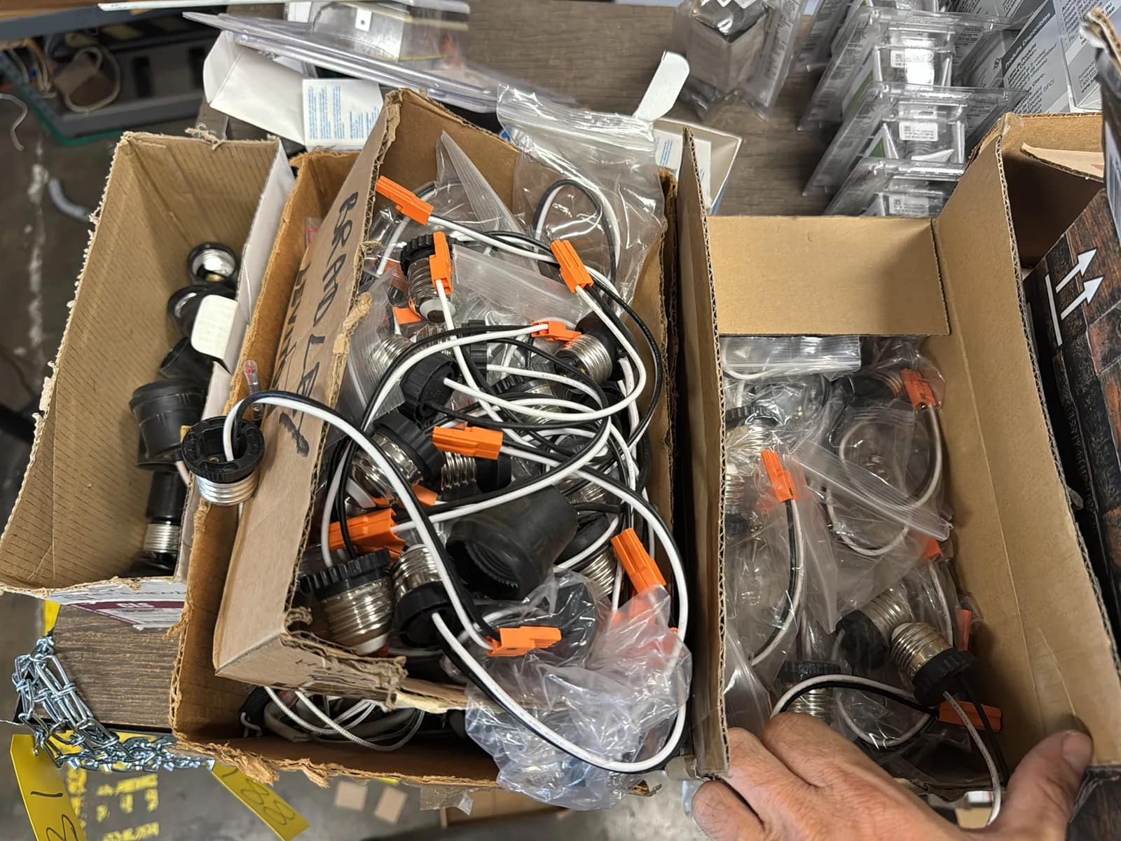 Contents Of (3) Top Shelves: Assorted Electrical Supply, Switches, Sensors, Meters And More, photo 2 of 18