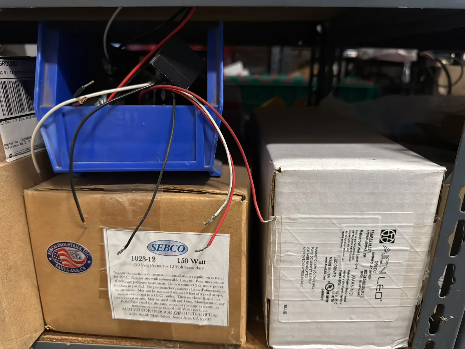 Contents Of (1) Shelf: Assorted Electrical Supply, Bar Hanging Hardware And More, photo 5 of 9