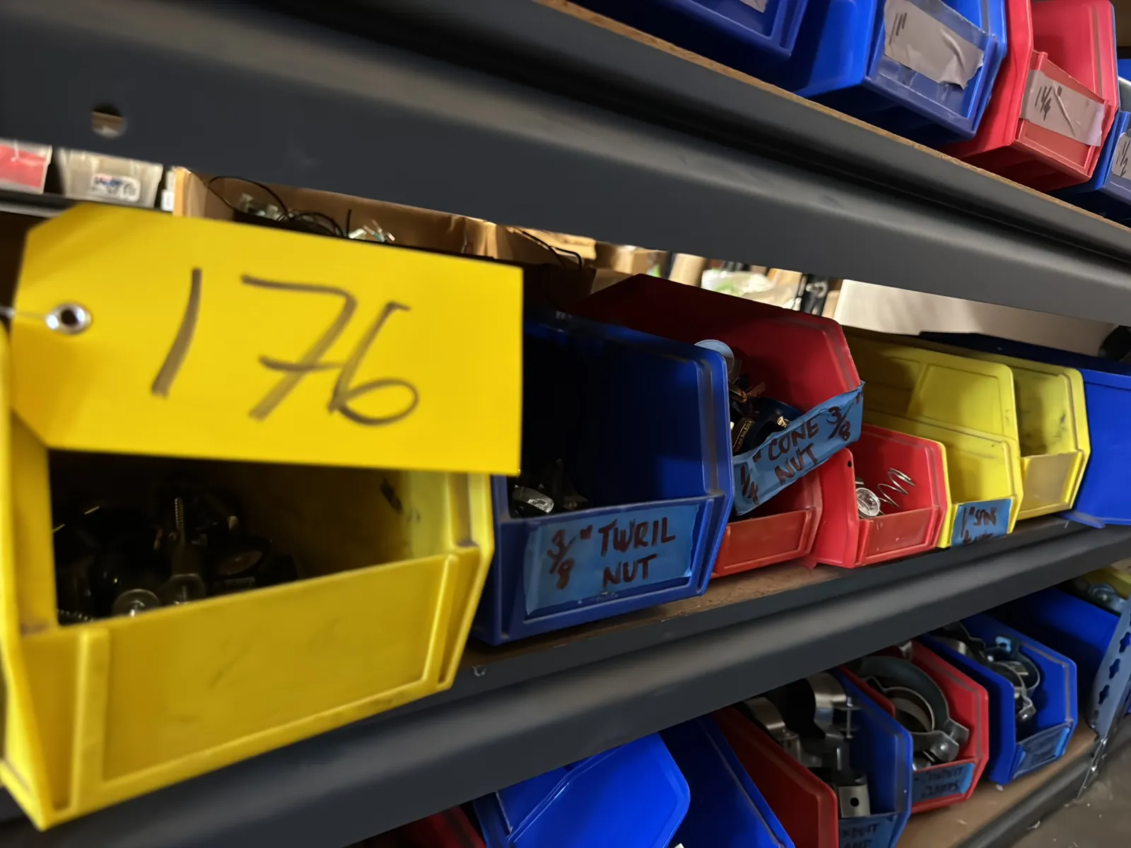 Contents Of (1) Shelf: Assorted Electrical Supply, Nuts And Brackets, Assorted Hardware And More, photo 1 of 10