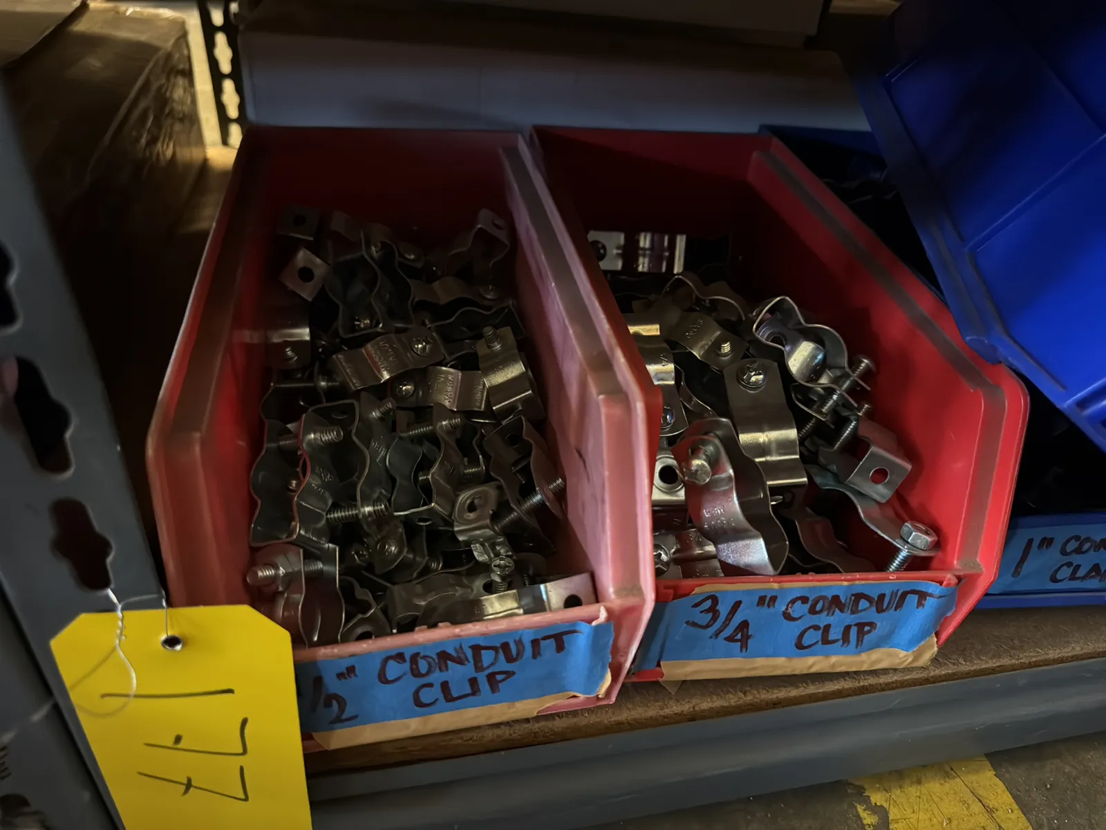 Contents Of (1) Shelf: Assorted Electrical Supply, Clips, Clamping Hardware And More, photo 2 of 11