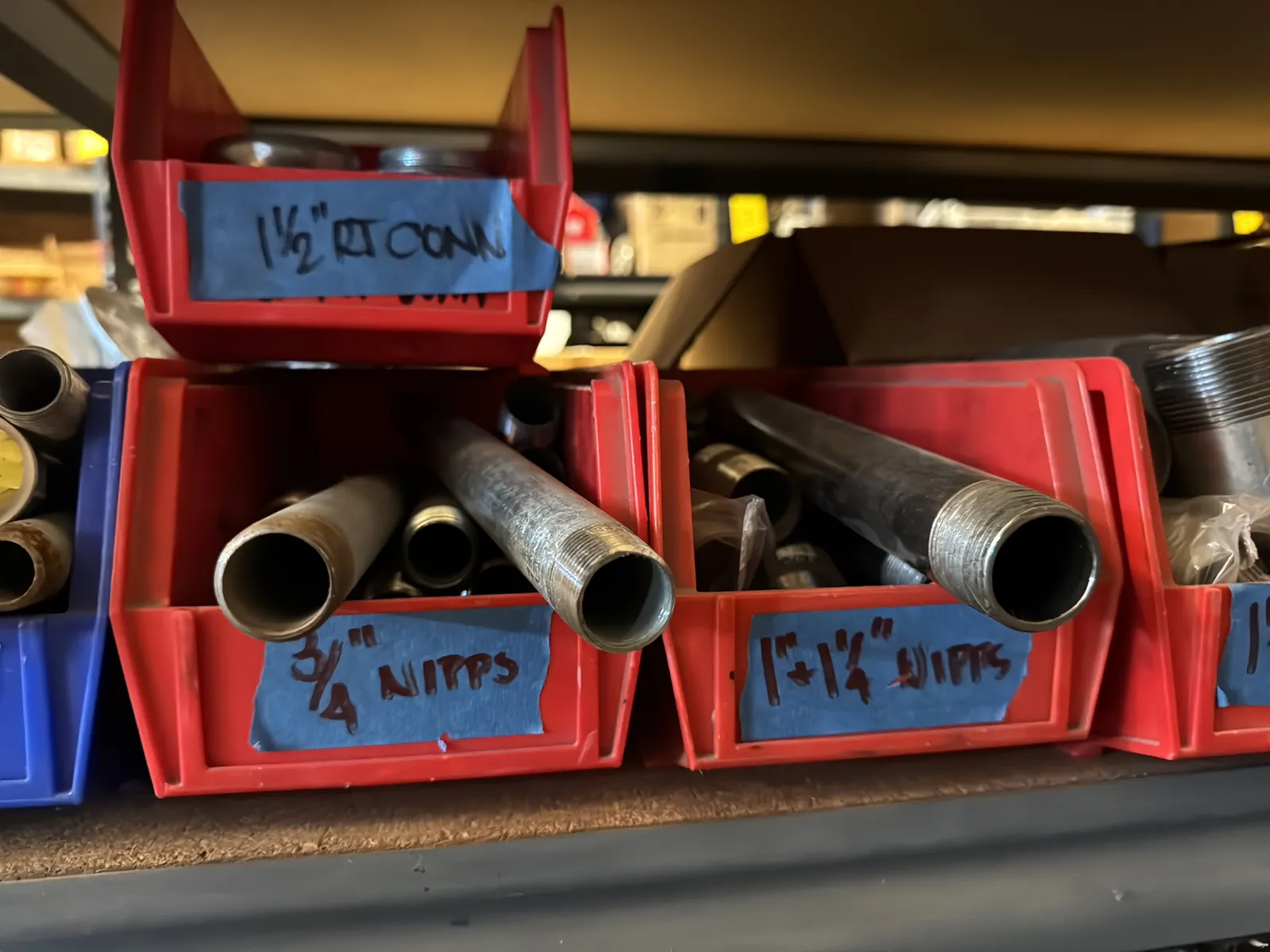 Contents Of (1) Shelf: Assorted Electrical Supply, Conduit Hardware, Pipe Nipples And More, photo 3 of 11