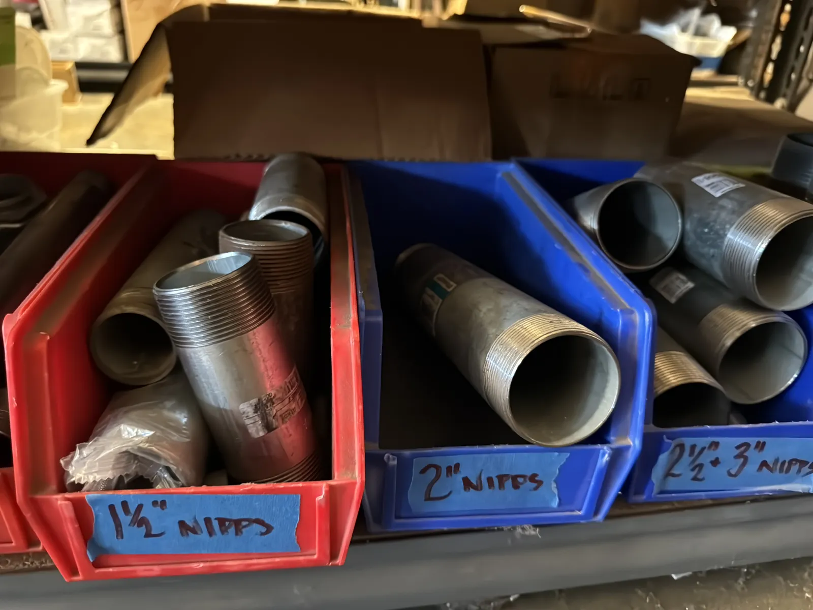 Contents Of (1) Shelf: Assorted Electrical Supply, Conduit Hardware, Pipe Nipples And More, photo 5 of 11