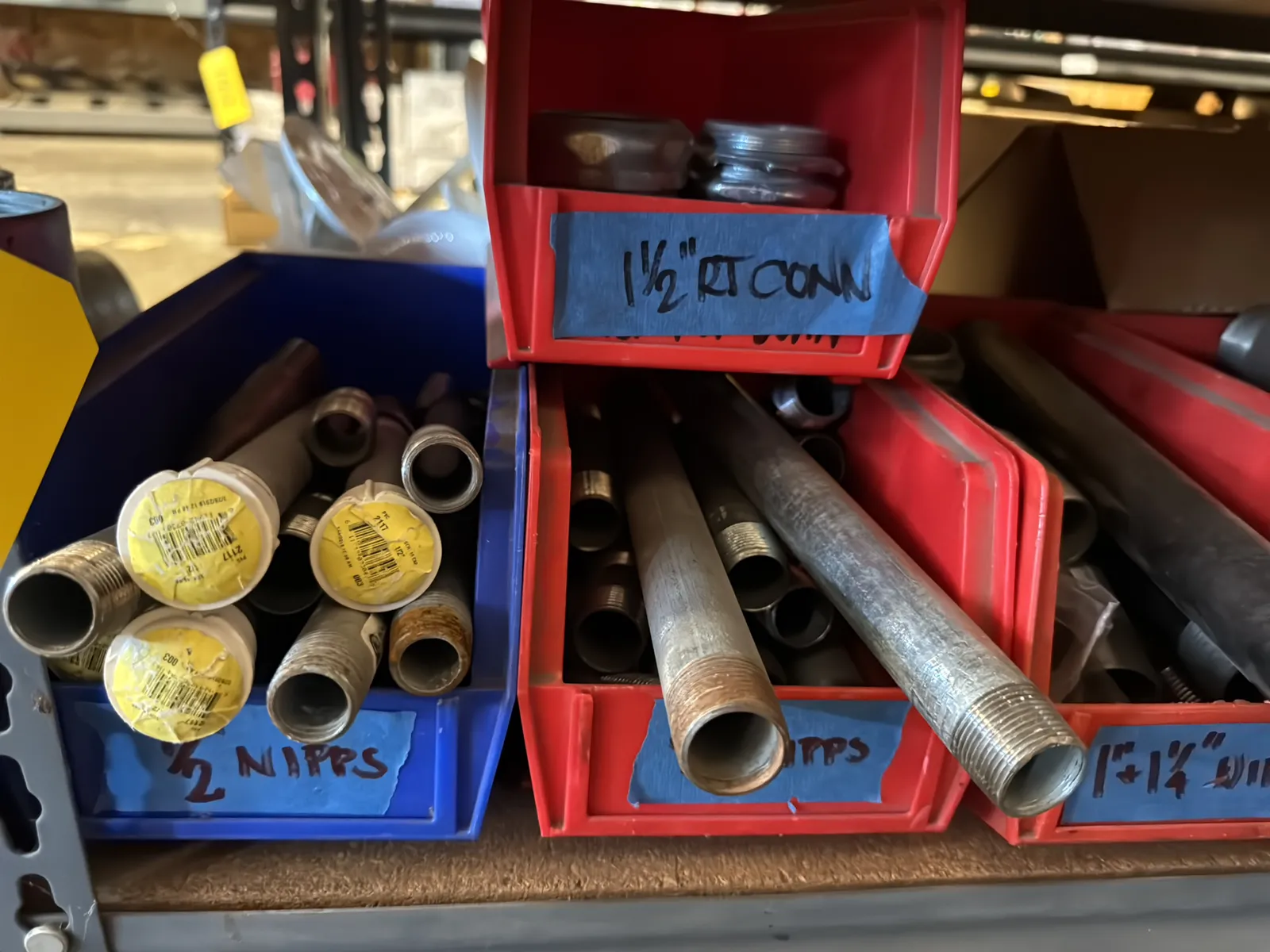 Contents Of (1) Shelf: Assorted Electrical Supply, Conduit Hardware, Pipe Nipples And More, photo 2 of 11