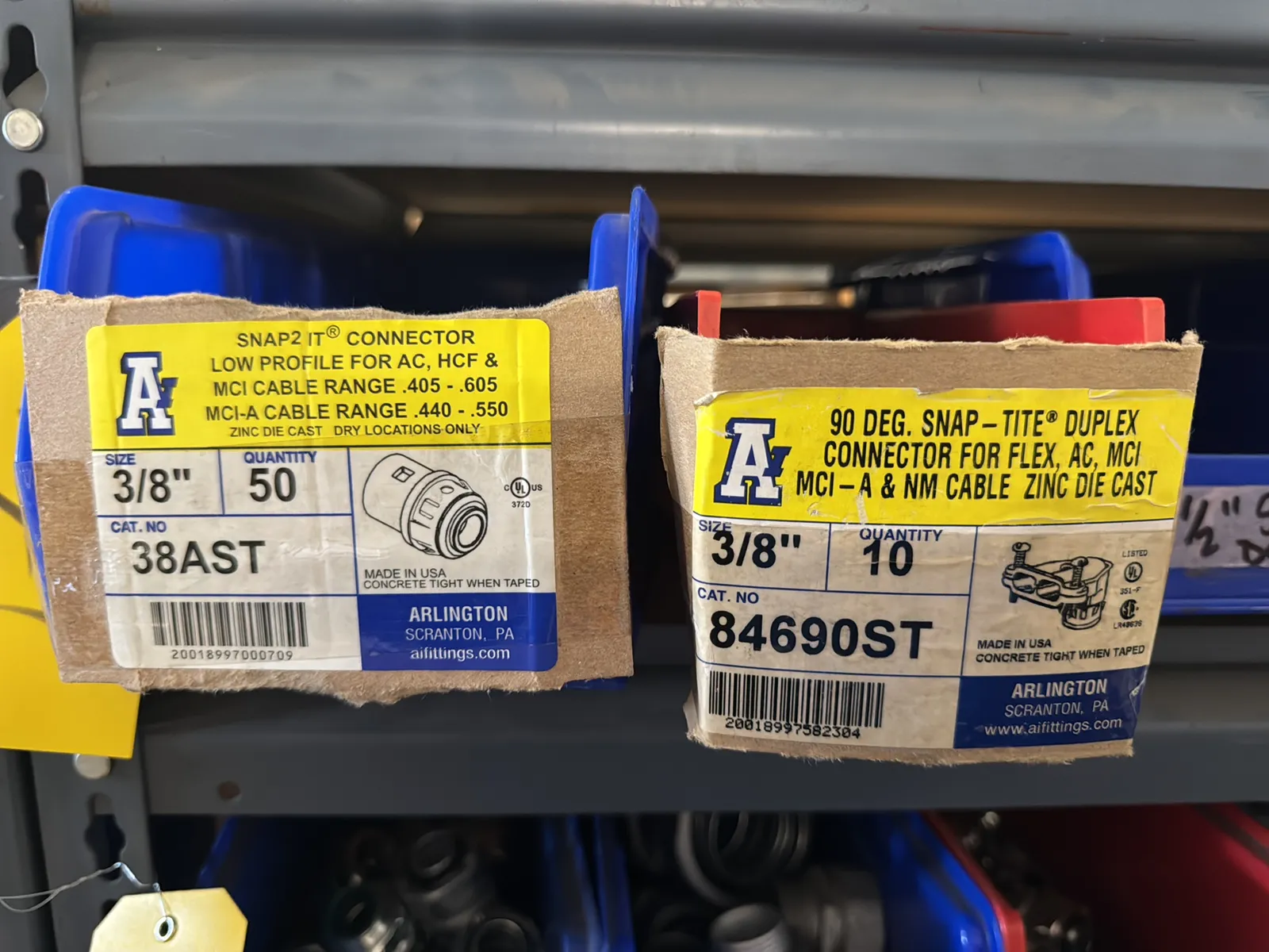 Contents Of (1) Shelf: Assorted Electrical Supply, Conduit Hardware, Connectors And More, photo 2 of 12