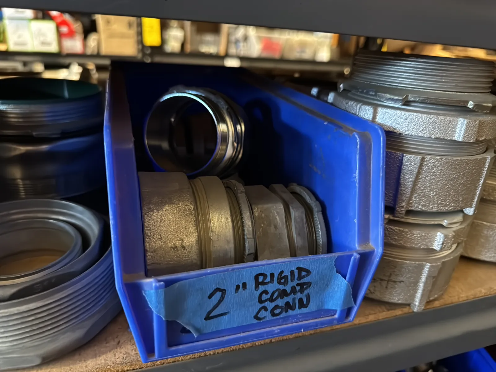 Contents Of (1) Shelf: Assorted Electrical Supply, Conduit Hardware And More, photo 4 of 9