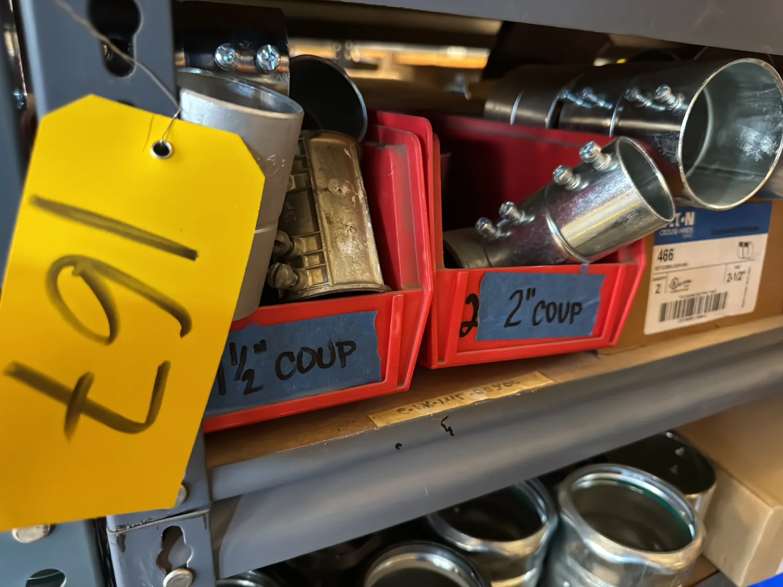 Contents Of (1) Shelf: Assorted Electrical Supply, Coupling Hardware And More, photo 1 of 10