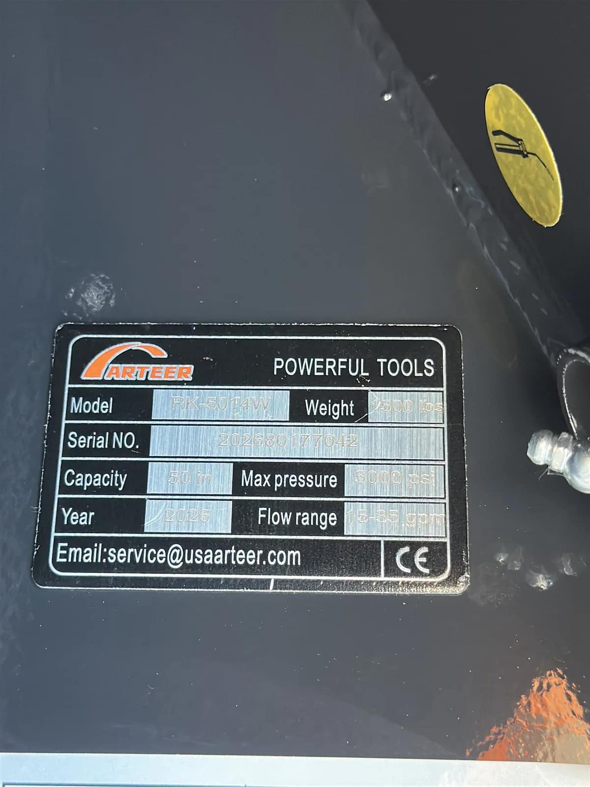 2026 Arteer RK-5014W 50" Skid Steer Mulcher (Unused), photo 14 of 14