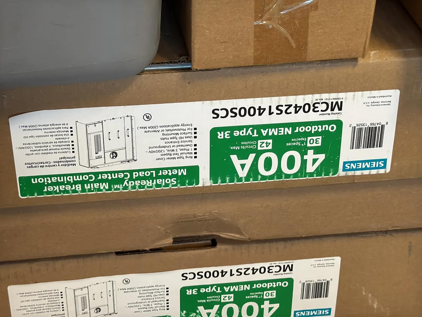 Contents Of Pallet: 400A Meter Load Centers, LED Downlights, And 2” Light Housings, photo 3 of 11