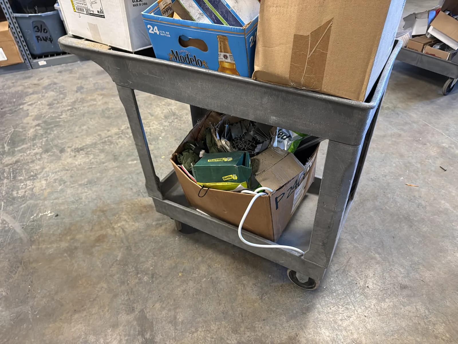 ULine Rolling Cart And Contents: Electrical Supply, Organizers, LED Strips, And Hardware., photo 4 of 13