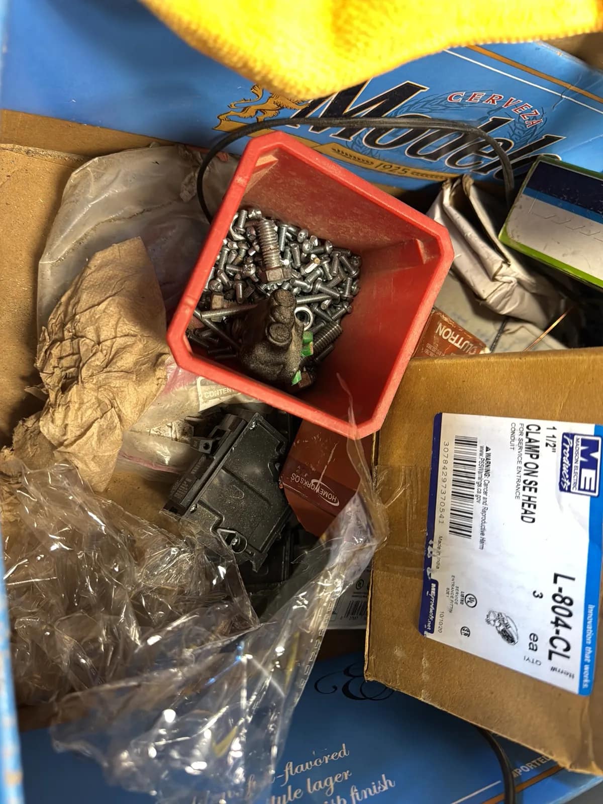 ULine Rolling Cart And Contents: Electrical Supply, Organizers, LED Strips, And Hardware., photo 8 of 13
