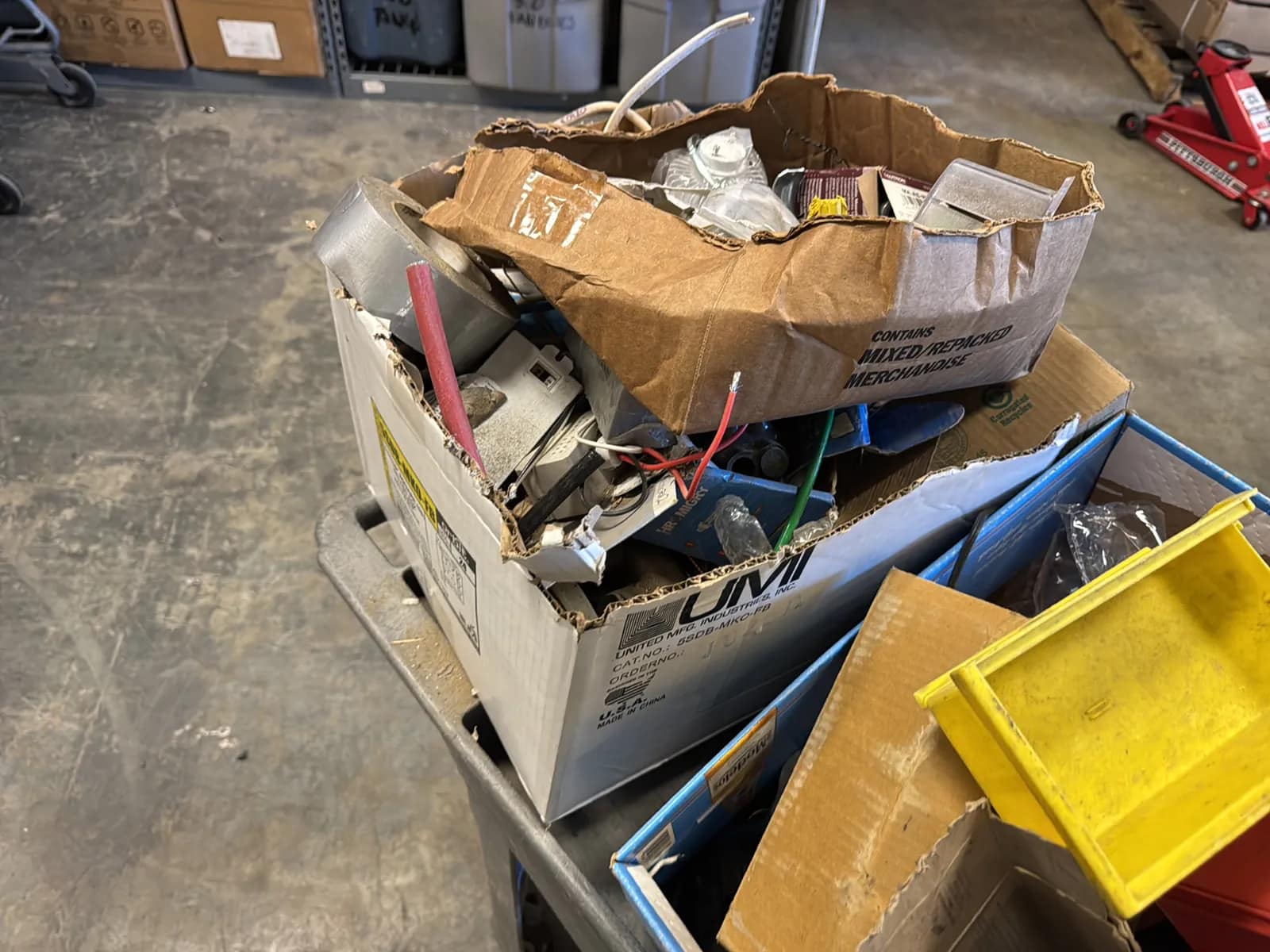 ULine Rolling Cart And Contents: Electrical Supply, Organizers, LED Strips, And Hardware., photo 5 of 13