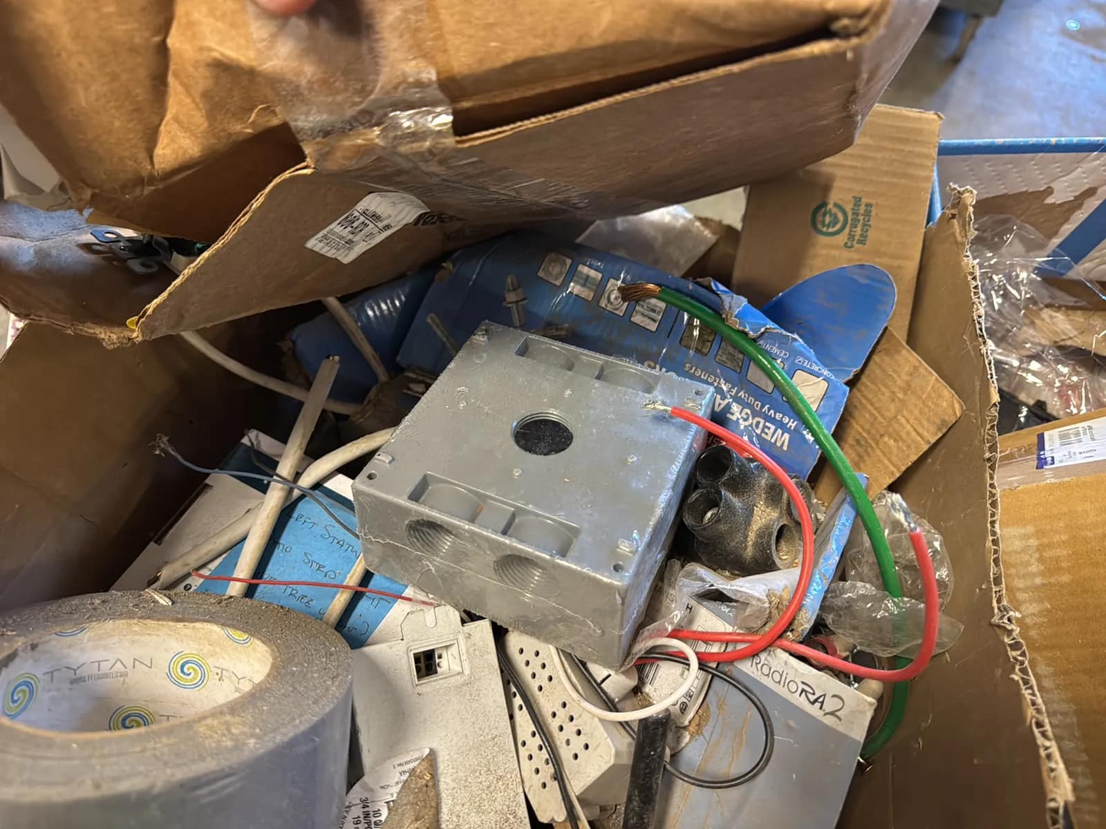 ULine Rolling Cart And Contents: Electrical Supply, Organizers, LED Strips, And Hardware., photo 7 of 13