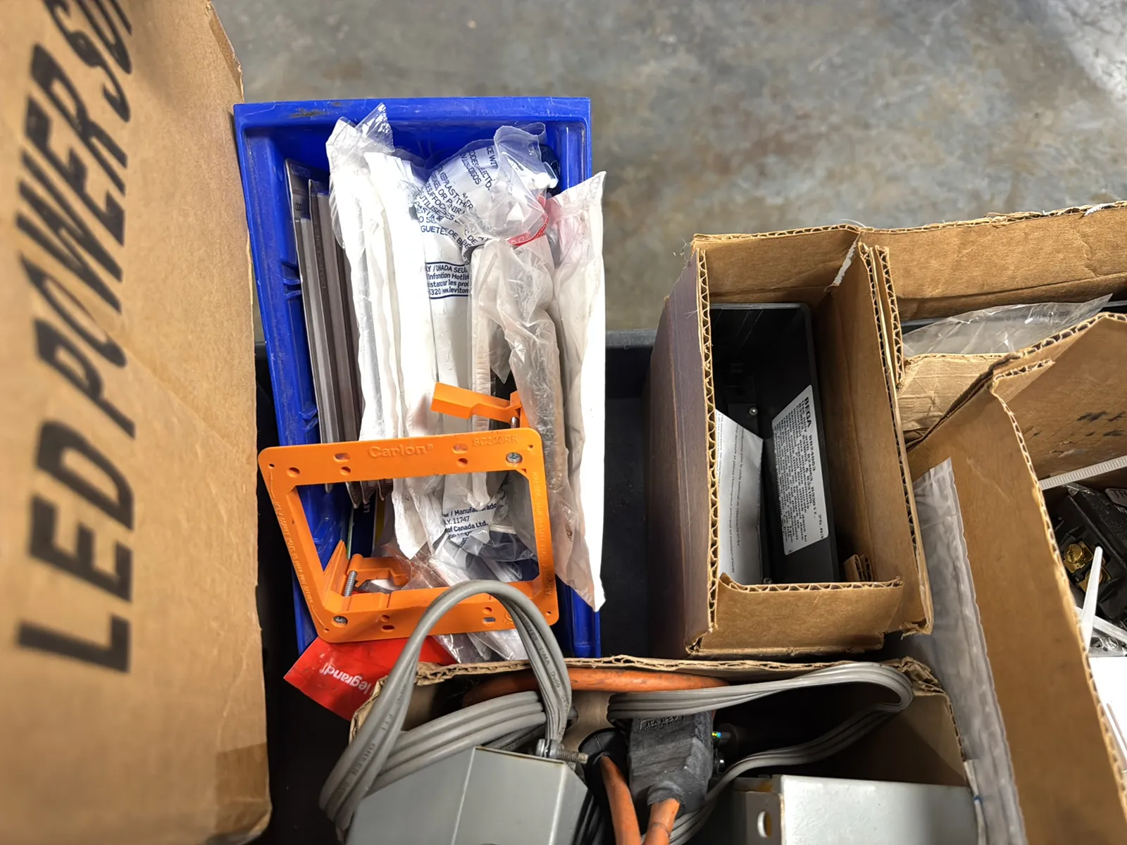 Rolling Cart And Contents; Metal Couplers, Lutron Switches, Cover Plates, Dimmable Drivers, And LED Strips., photo 17 of 18