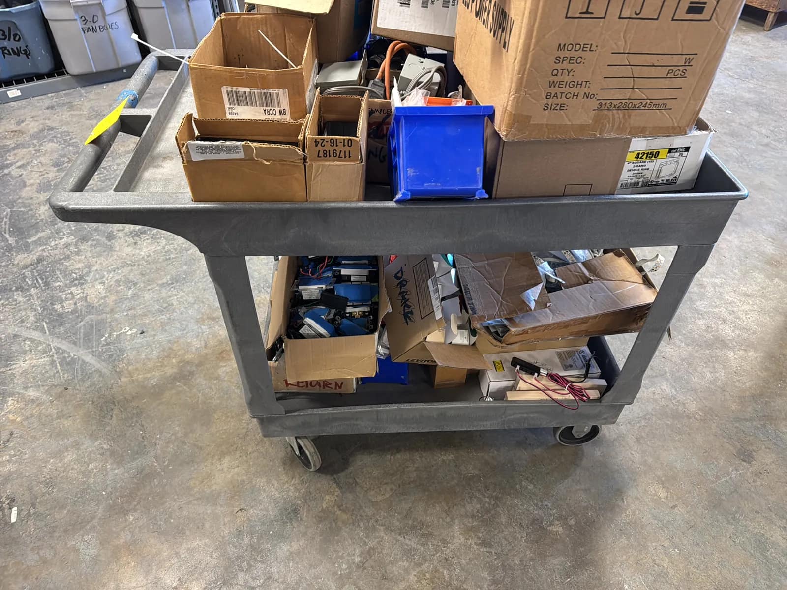 Rolling Cart And Contents; Metal Couplers, Lutron Switches, Cover Plates, Dimmable Drivers, And LED Strips., photo 4 of 18