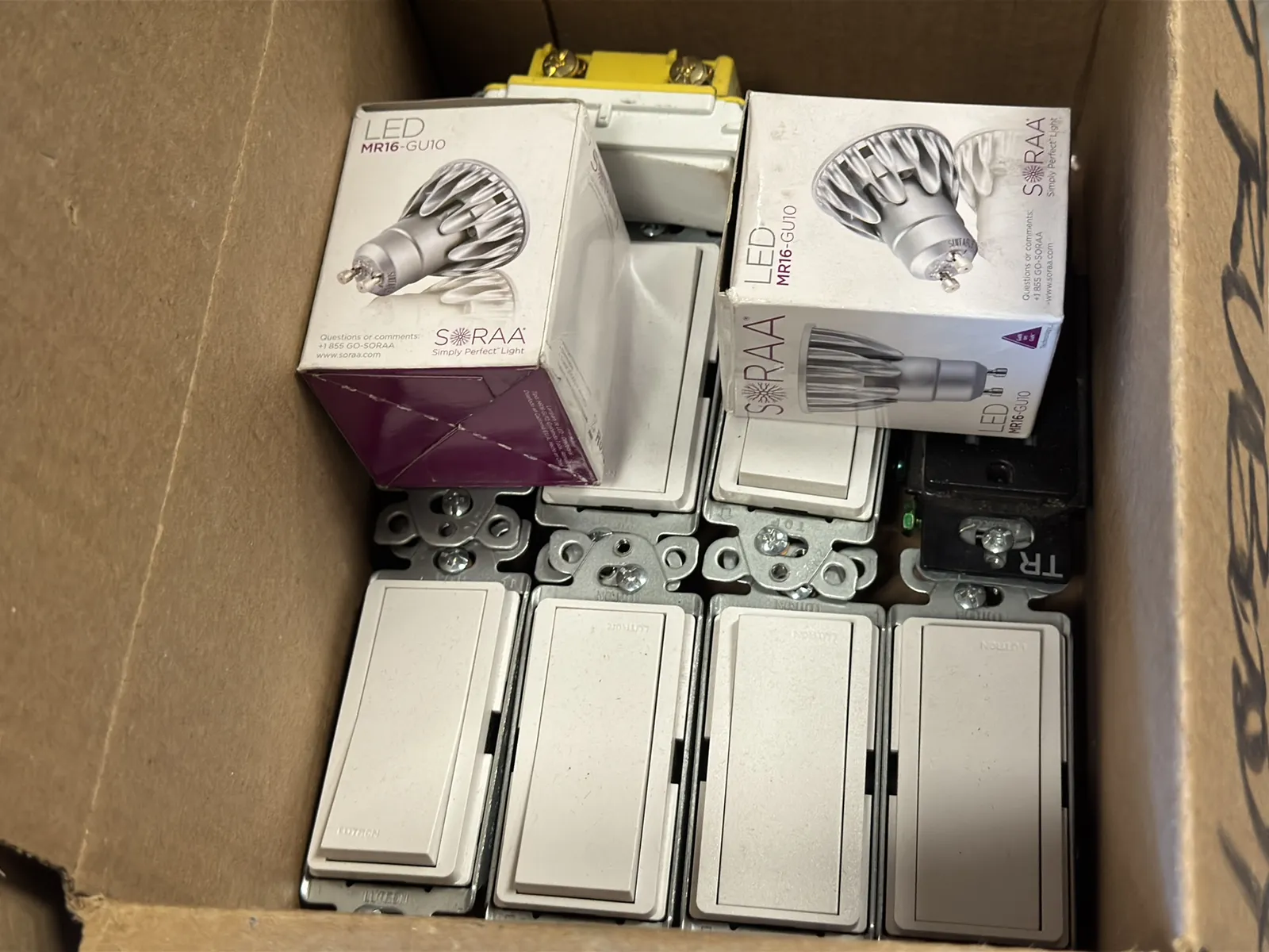 Rolling Cart And Contents; Metal Couplers, Lutron Switches, Cover Plates, Dimmable Drivers, And LED Strips., photo 13 of 18