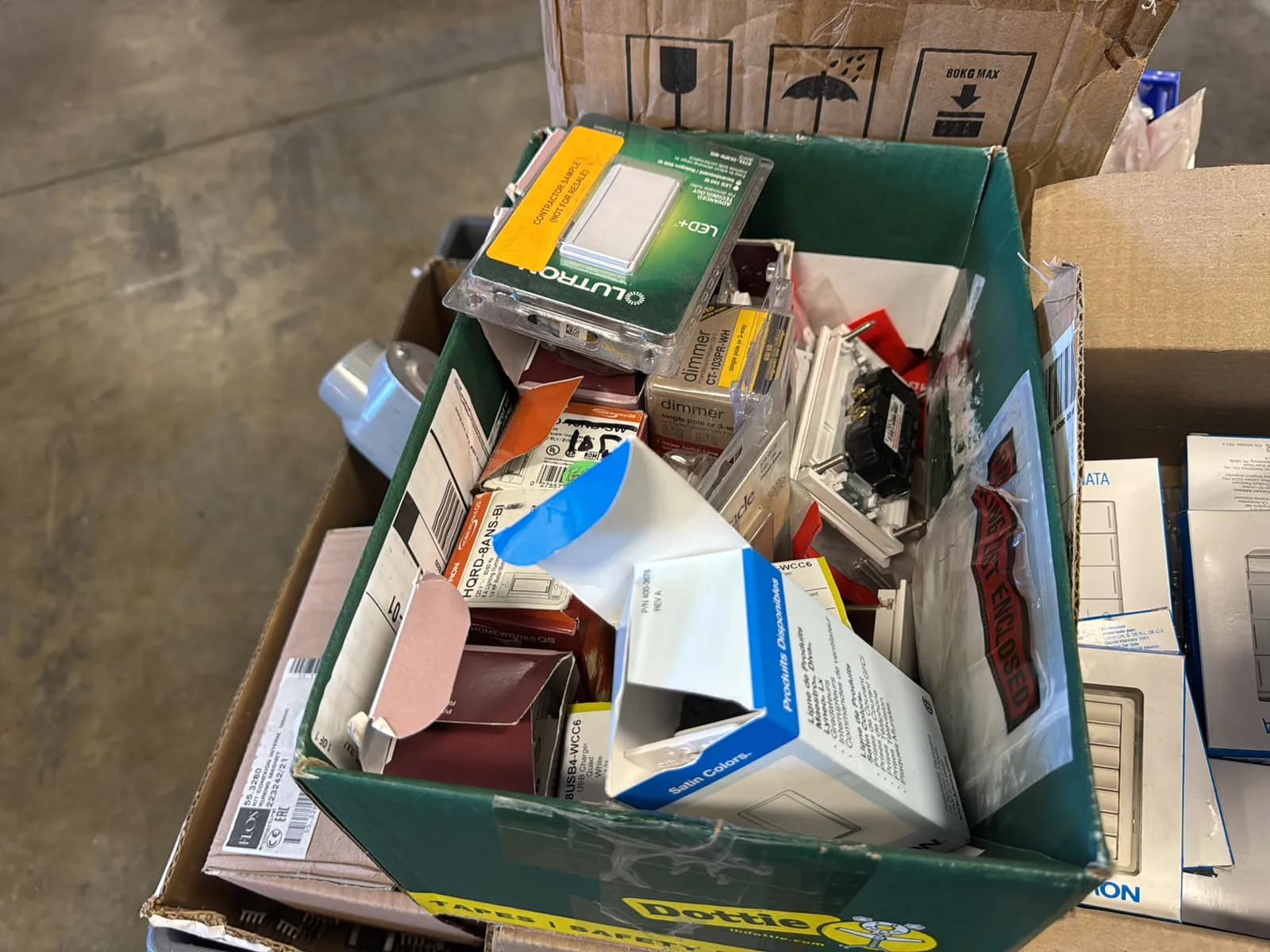 Rolling Cart And Contents; Metal Couplers, Lutron Switches, Cover Plates, Dimmable Drivers, And LED Strips., photo 15 of 18