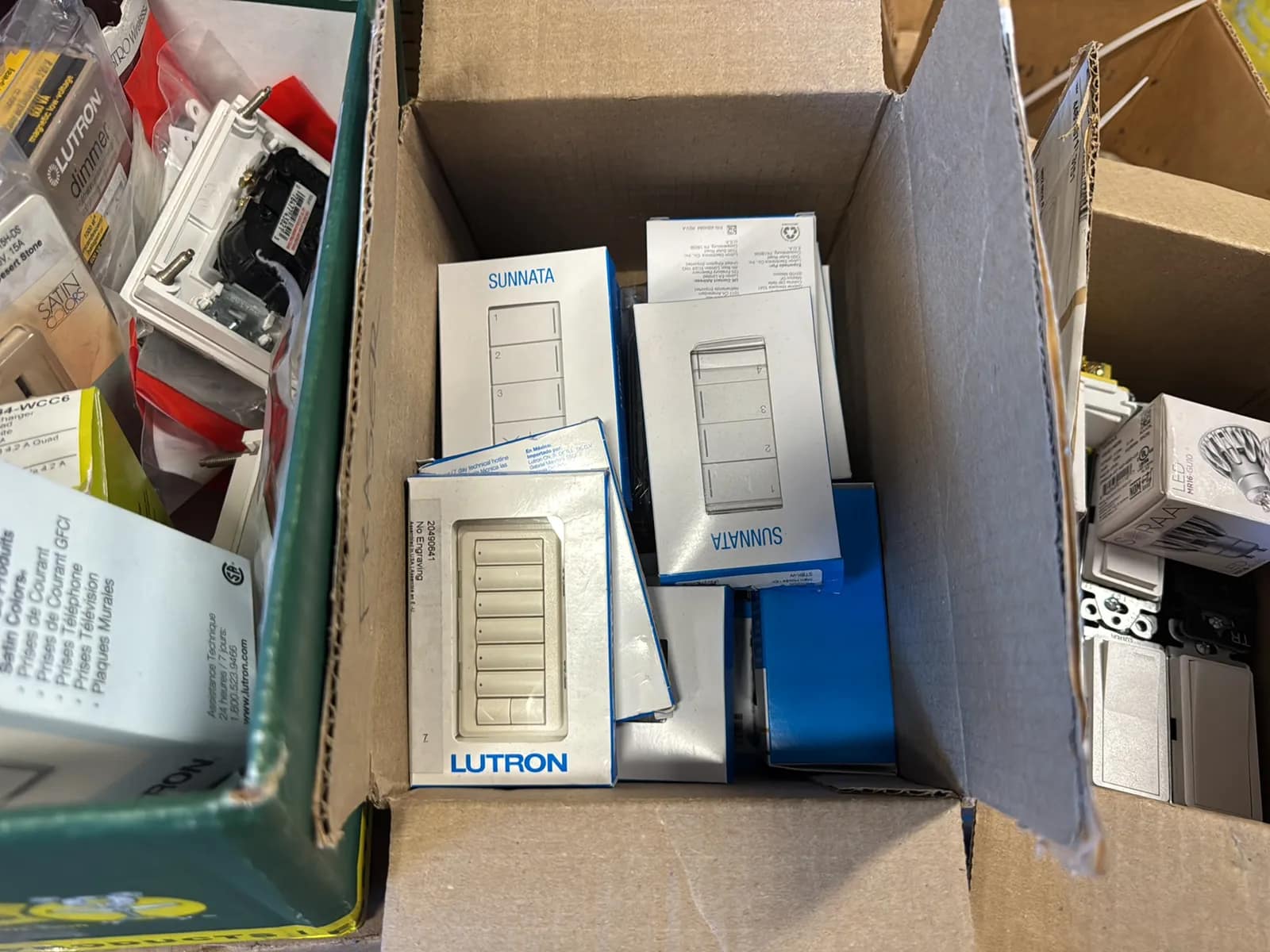 Rolling Cart And Contents; Metal Couplers, Lutron Switches, Cover Plates, Dimmable Drivers, And LED Strips., photo 14 of 18