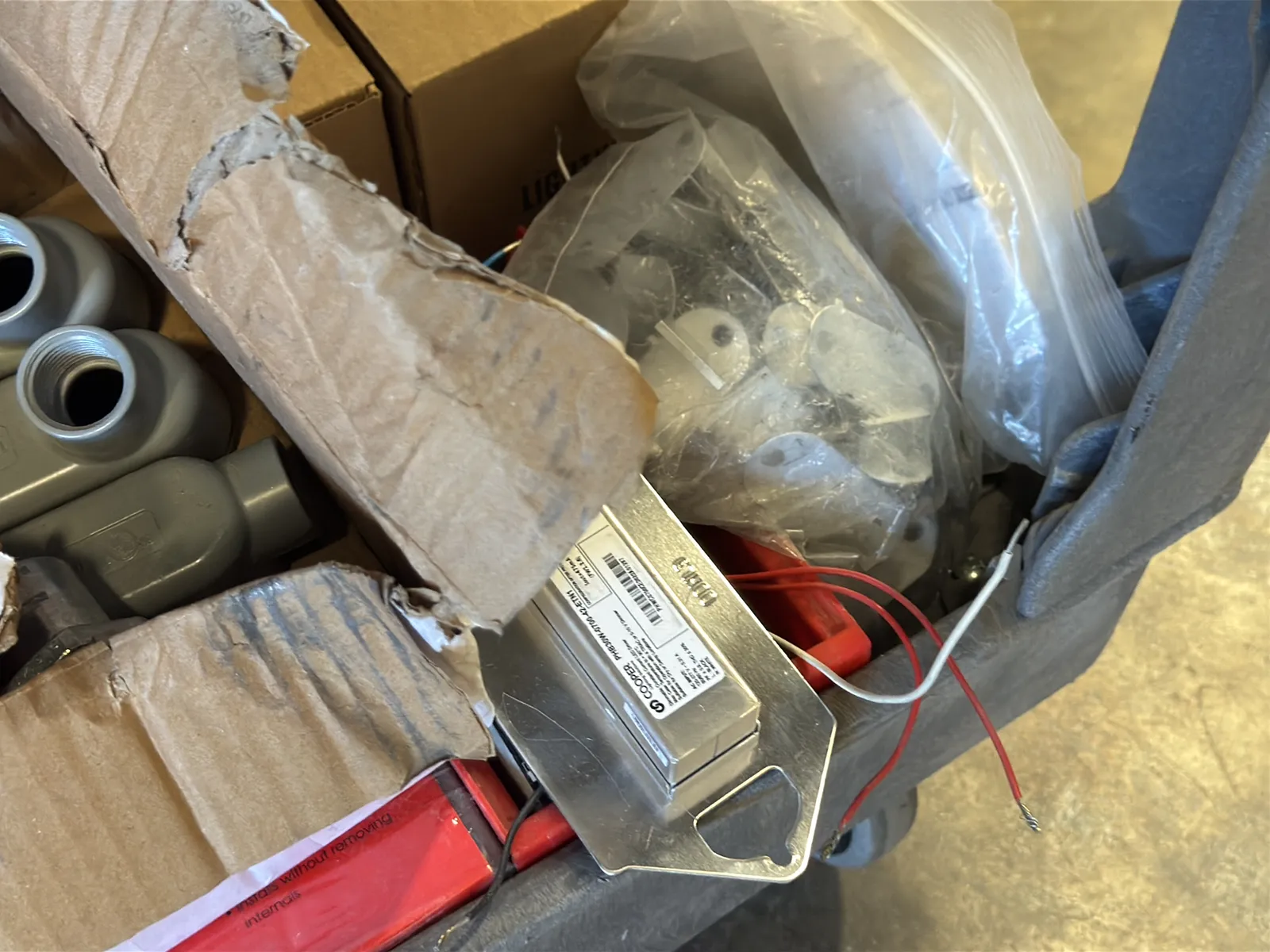 Rolling Cart And Contents; Metal Couplers, Lutron Switches, Cover Plates, Dimmable Drivers, And LED Strips., photo 11 of 18