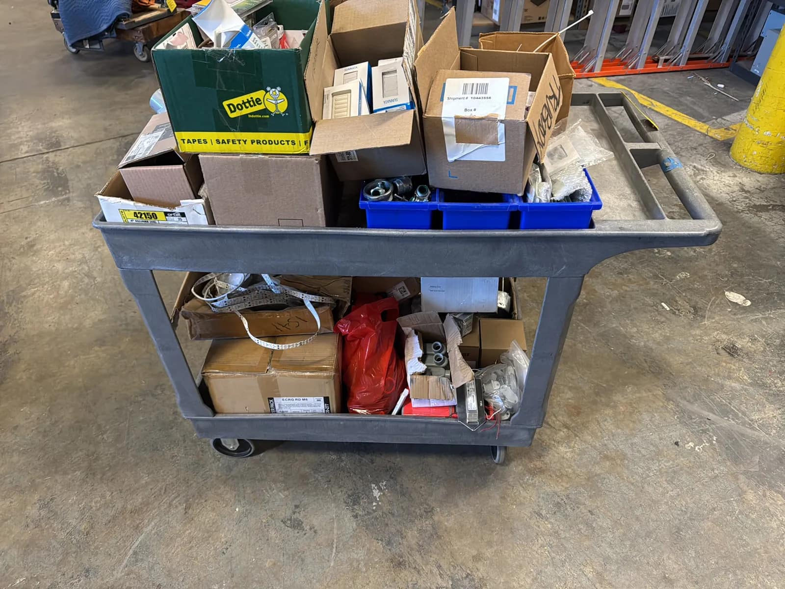 Rolling Cart And Contents; Metal Couplers, Lutron Switches, Cover Plates, Dimmable Drivers, And LED Strips., photo 2 of 18
