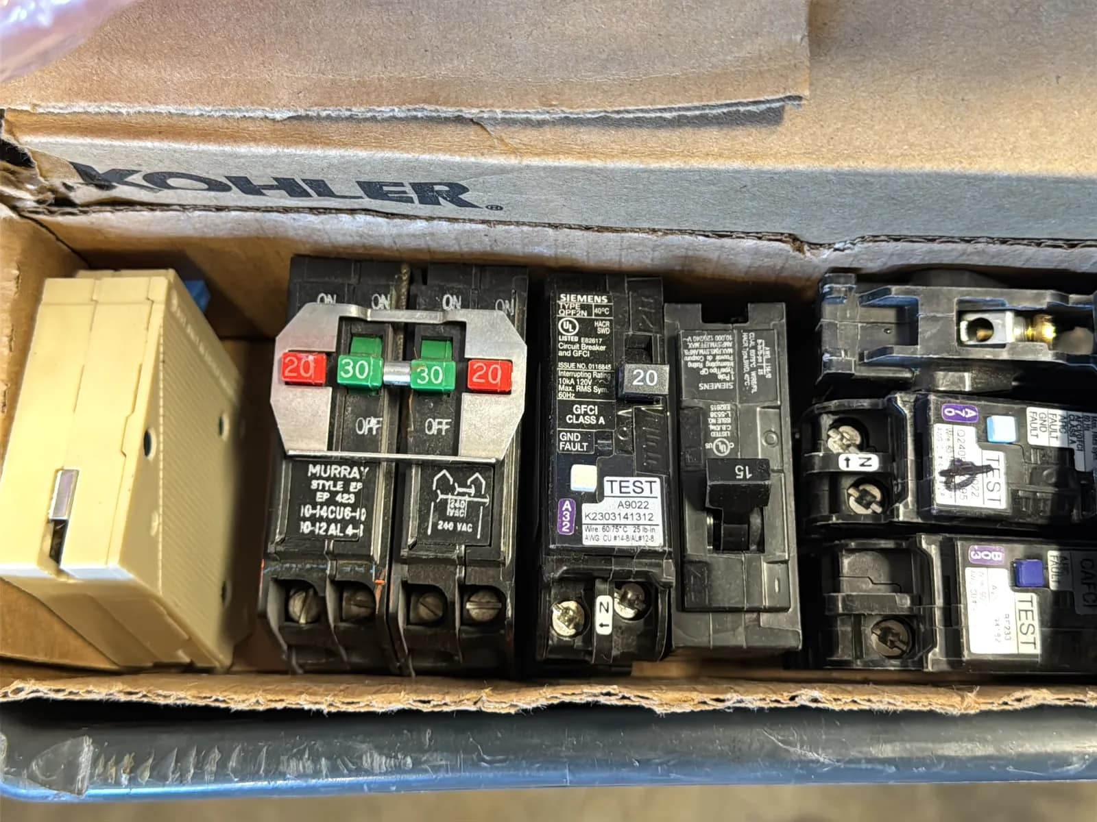 Haulmaster Rolling Cart And Contents: Electrical Supply, Breaker Switches, Light Fixture Boxes, And Cover Plates And Berger Tripod, photo 13 of 22