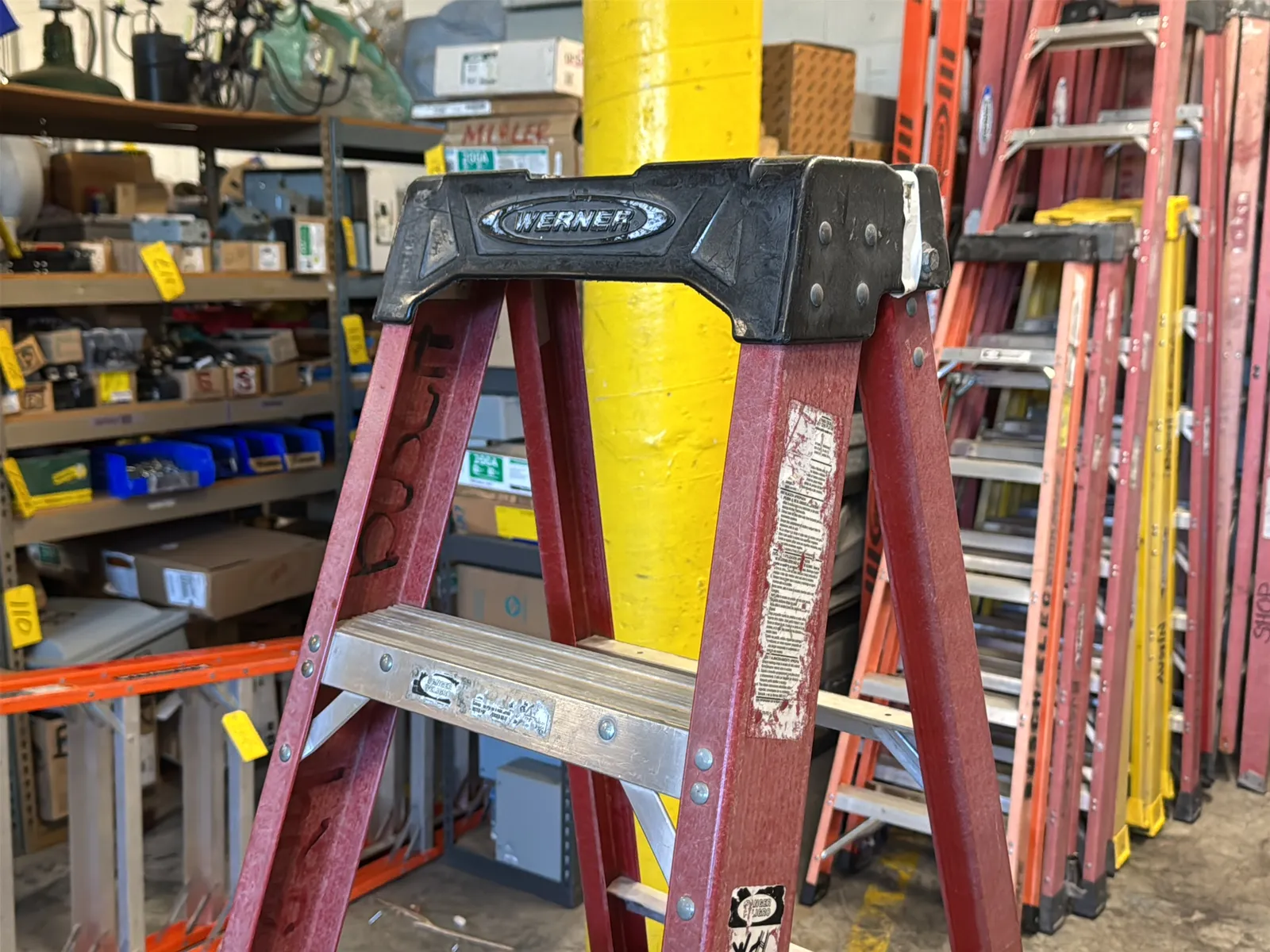 Werner 6’ Fiberglass Ladder, photo 2 of 6