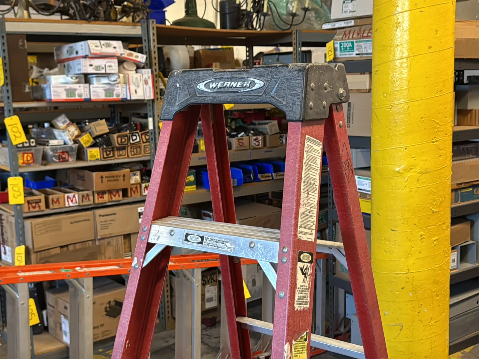 Werner 6’ Fiberglass Ladder, photo 2 of 7