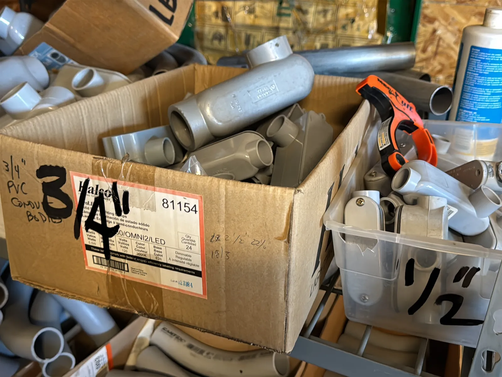 Contents Of (1) Rack: Assorted PVC Conduit (Rack NOT Included), photo 12 of 16