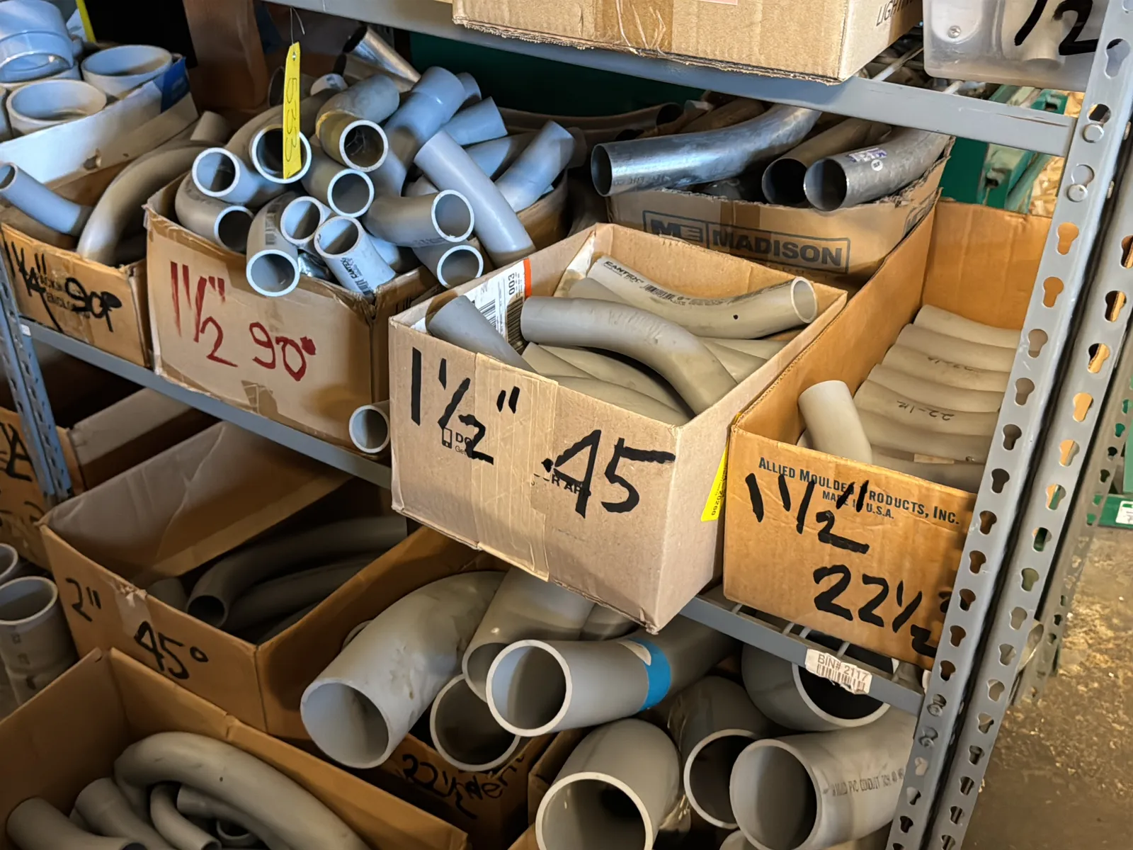 Contents Of (1) Rack: Assorted PVC Conduit (Rack NOT Included), photo 5 of 16