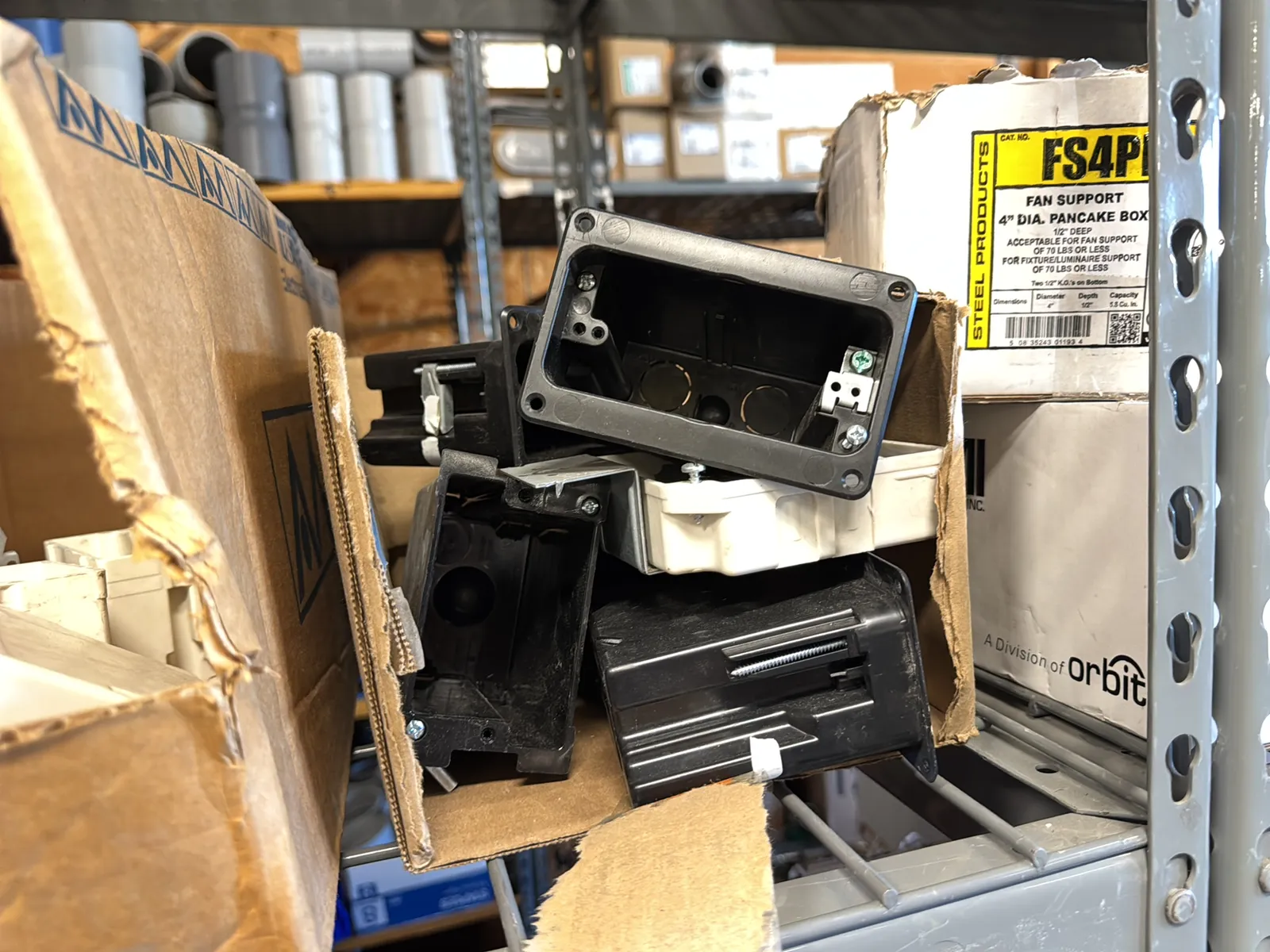 Contents Of Rack: Assorted Gang Boxes (Rack NOT Included), photo 21 of 28