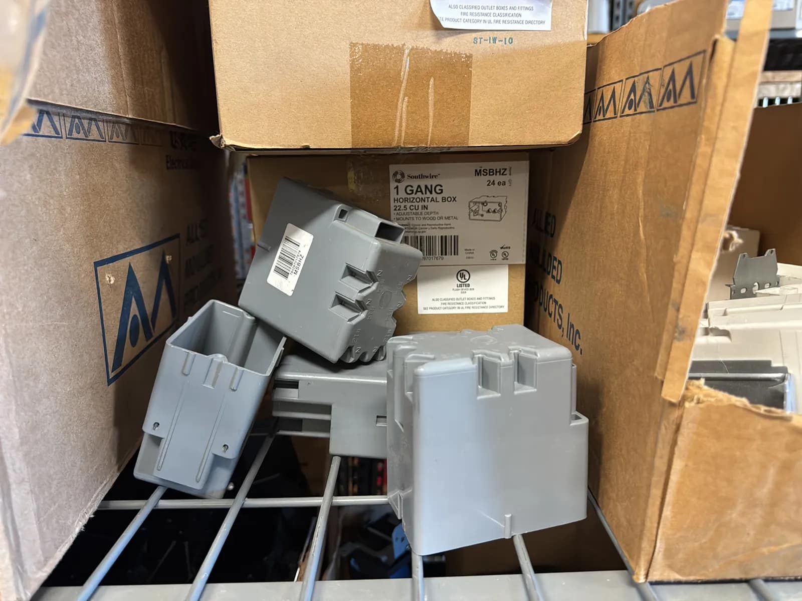 Contents Of Rack: Assorted Gang Boxes (Rack NOT Included), photo 24 of 28