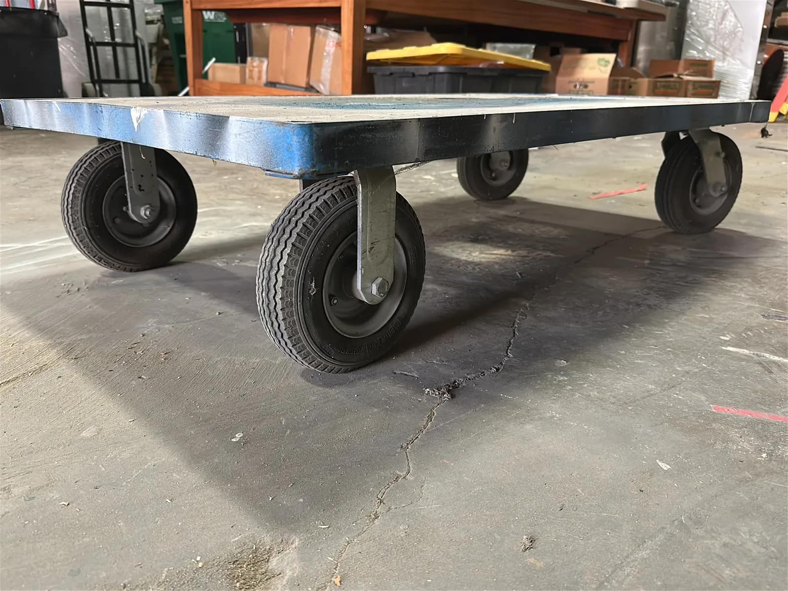 Heavy Duty Metal/Wood Cart With Pneumatic Wheels, photo 3 of 5