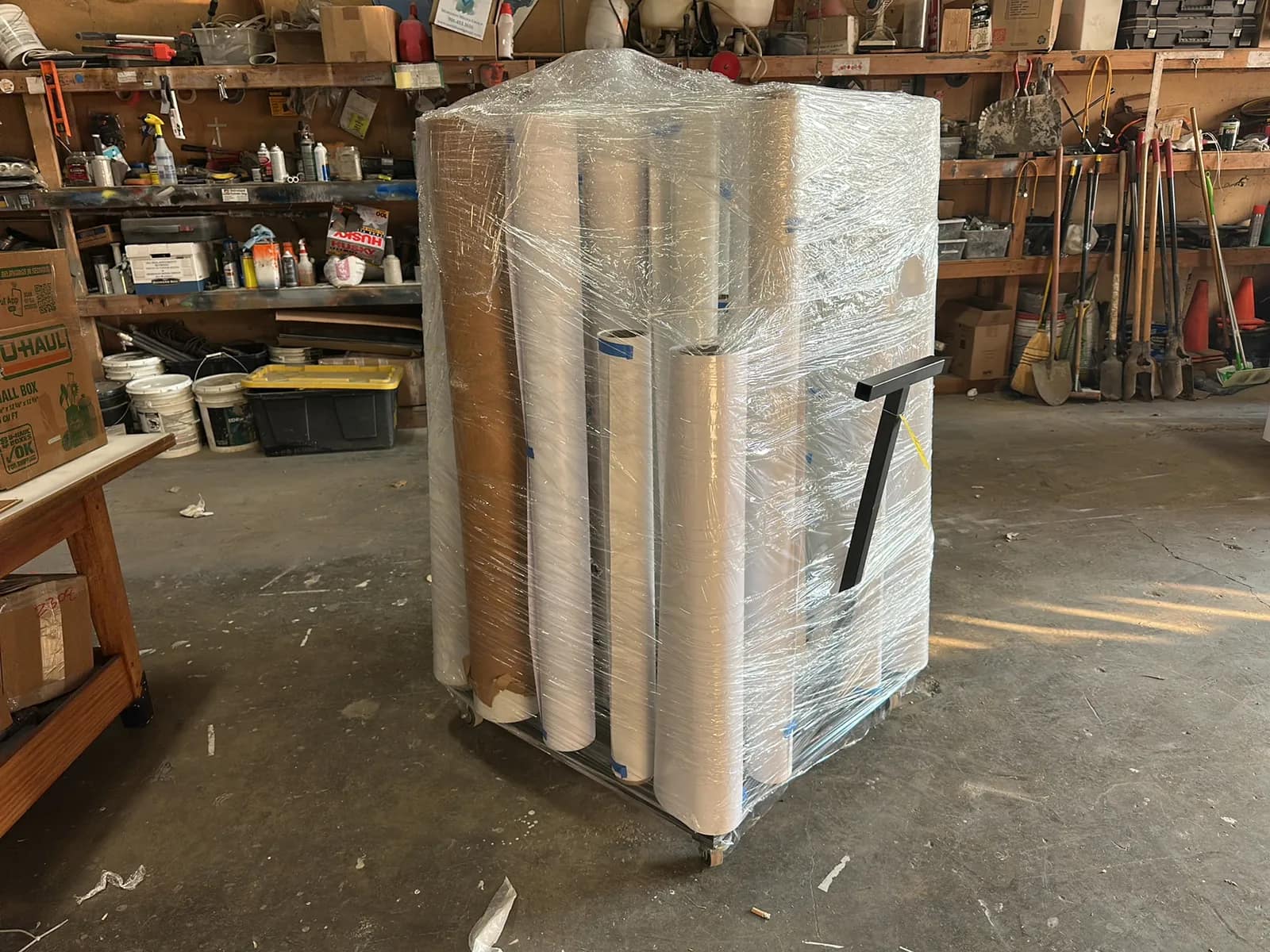 Material Cart With (24) Blank Vinyl Rolls, photo 3 of 4