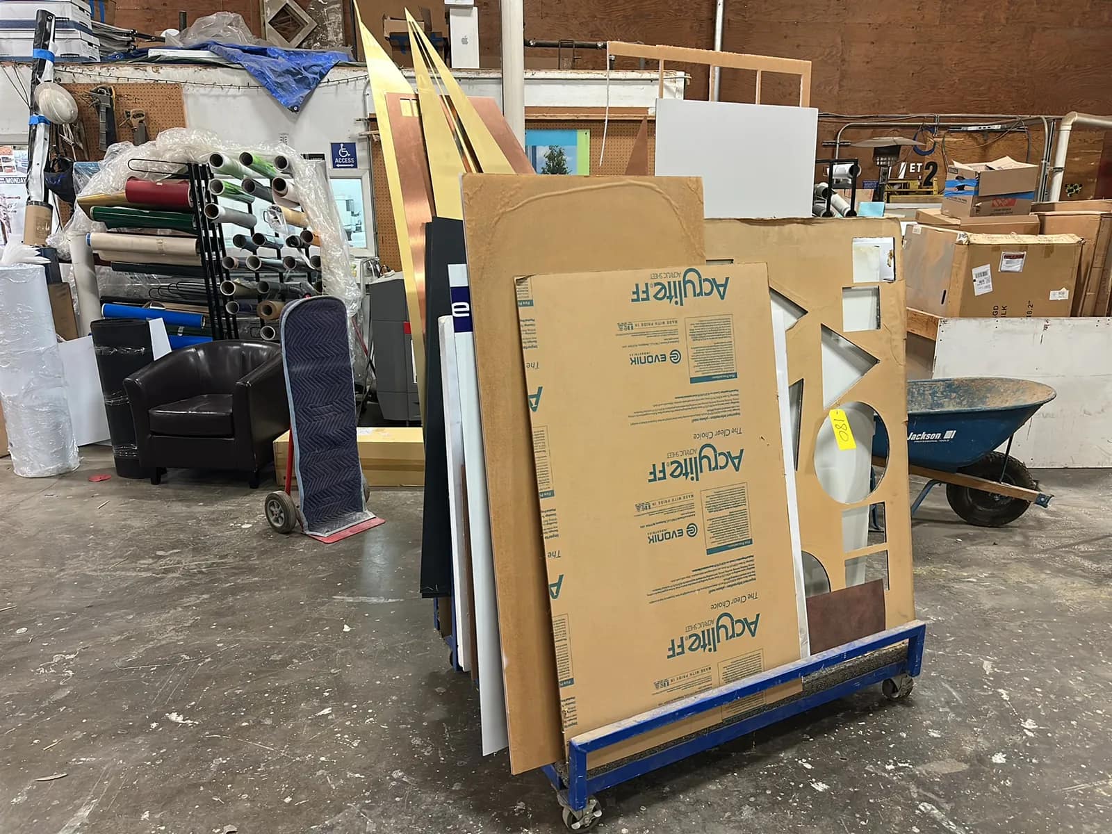 Material Cart With Assorted Cardboard Material Included, photo 1 of 5