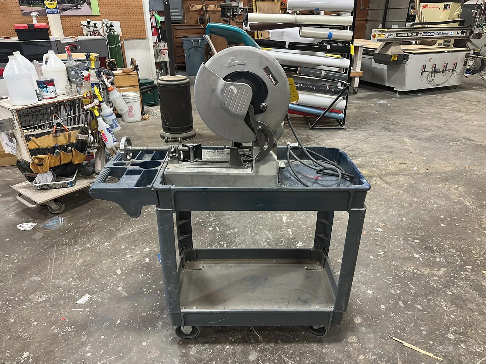 Makita 12” Chop Saw With Shop Cart, photo 1 of 6