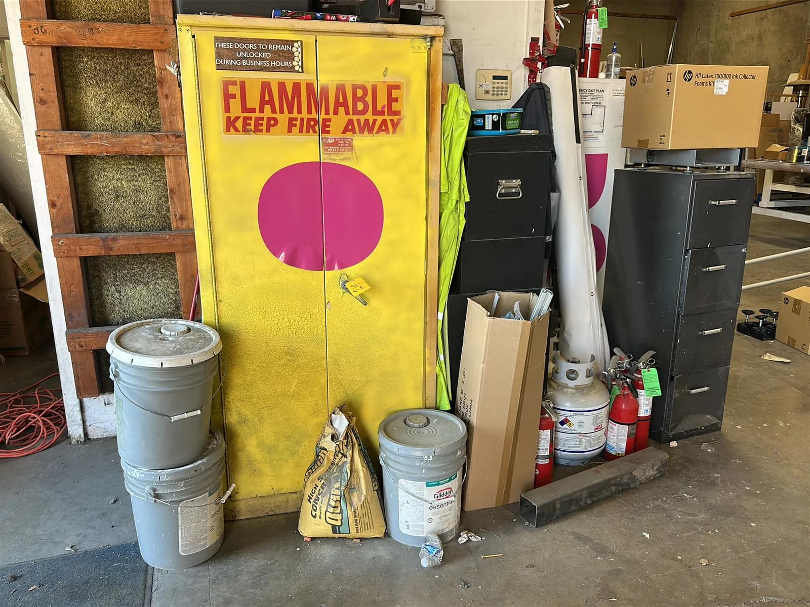 contents-of-section-eagle-60-gallon-capacity-fire-cabinet-us-general-tool-box-fire-extinguishers-and-more-eecb62