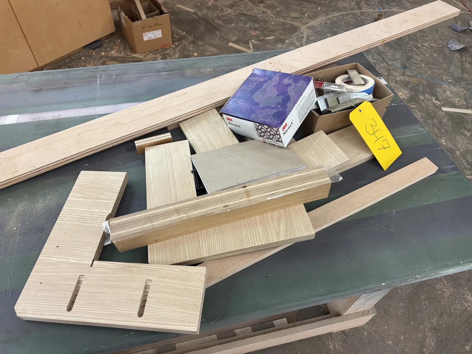 Rolling 4’ Wooden Cart And Contents, photo 3 of 5