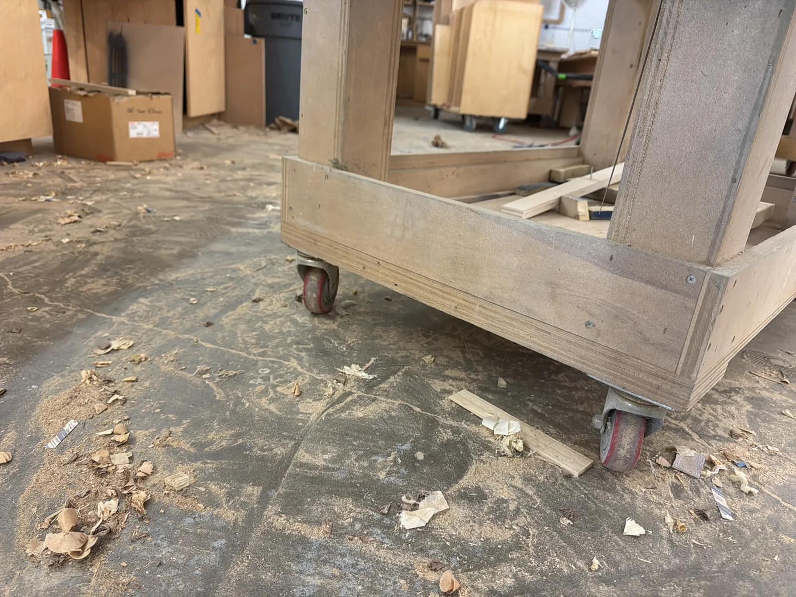 Rolling 4’ Wooden Cart And Contents, photo 4 of 5