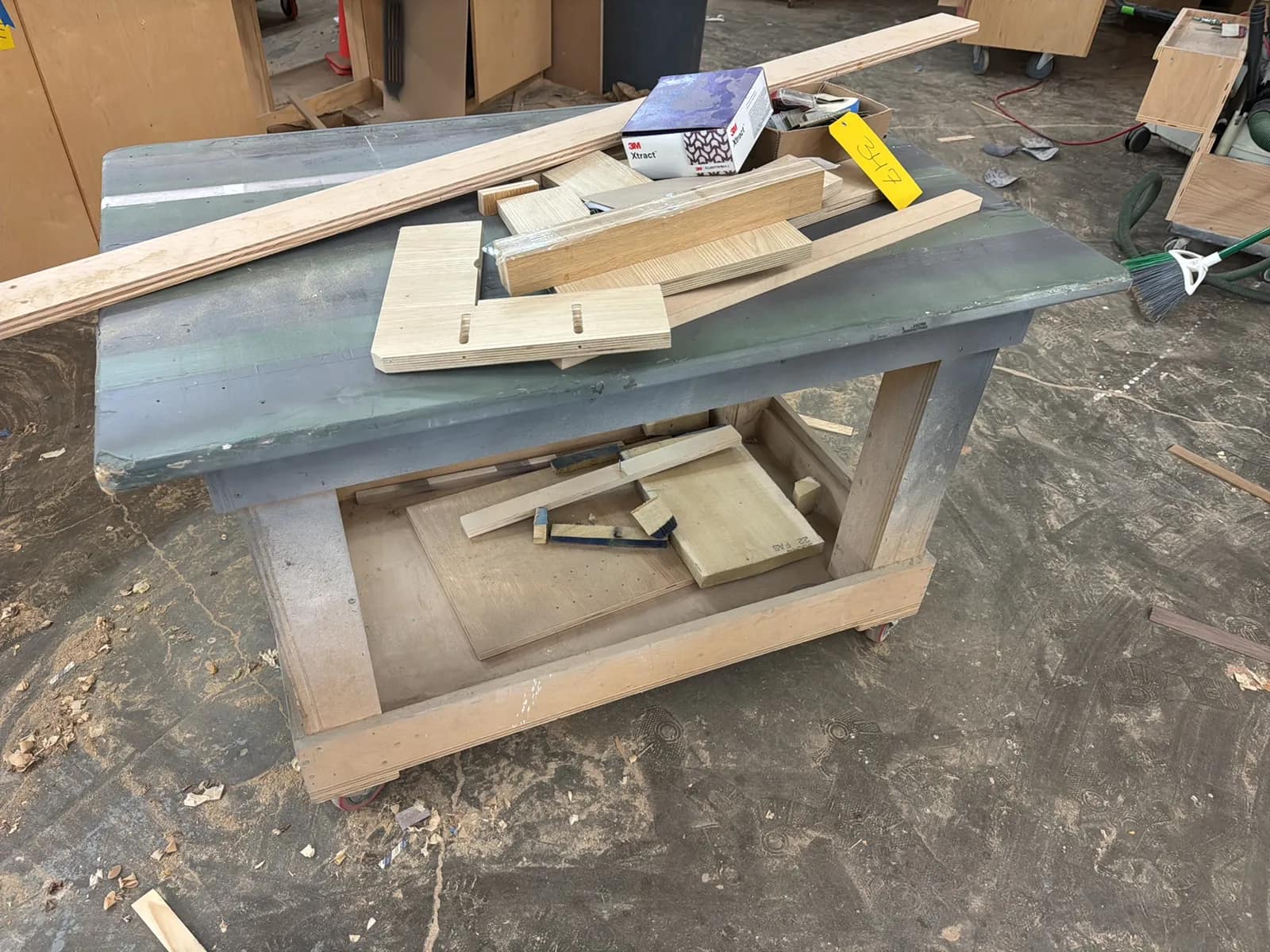 Rolling 4’ Wooden Cart And Contents, photo 2 of 5