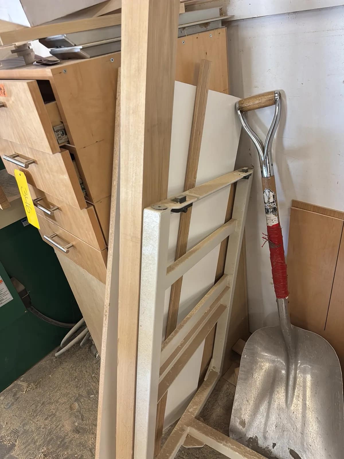 Wood Cabinet with Contents And Wood Pieces, photo 11 of 11