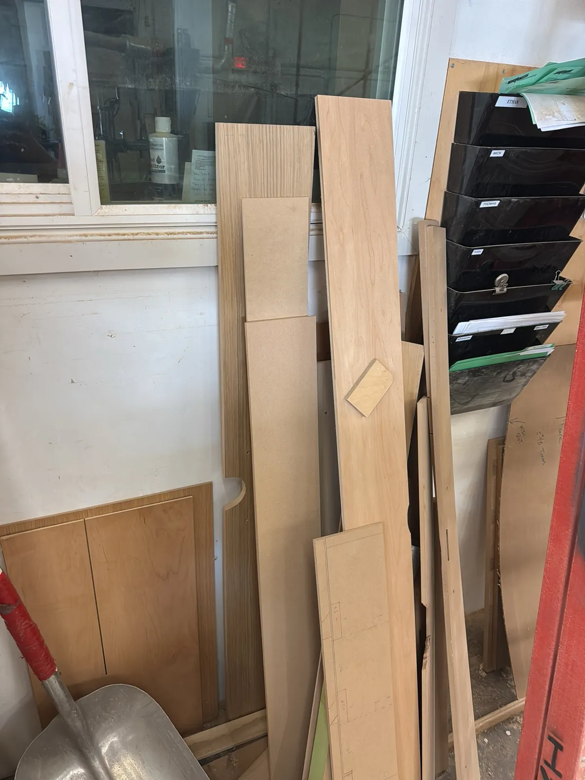 Wood Cabinet with Contents And Wood Pieces, photo 7 of 11