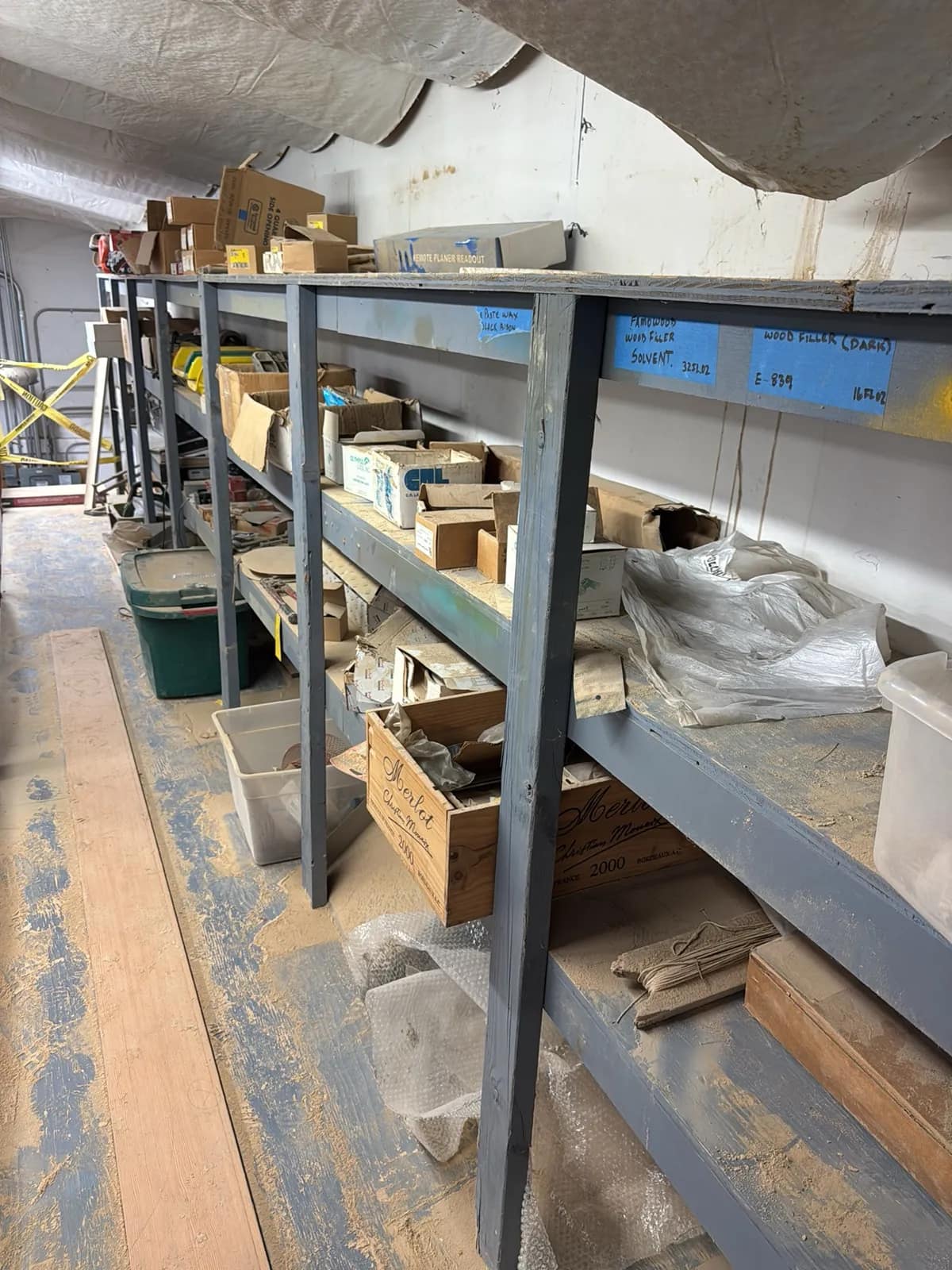 Contents Of Shelves: Cabinet Hardware, Tools, Hardware, Casters, Wire Mesh, Pivot Hinges, And More, photo 1 of 28