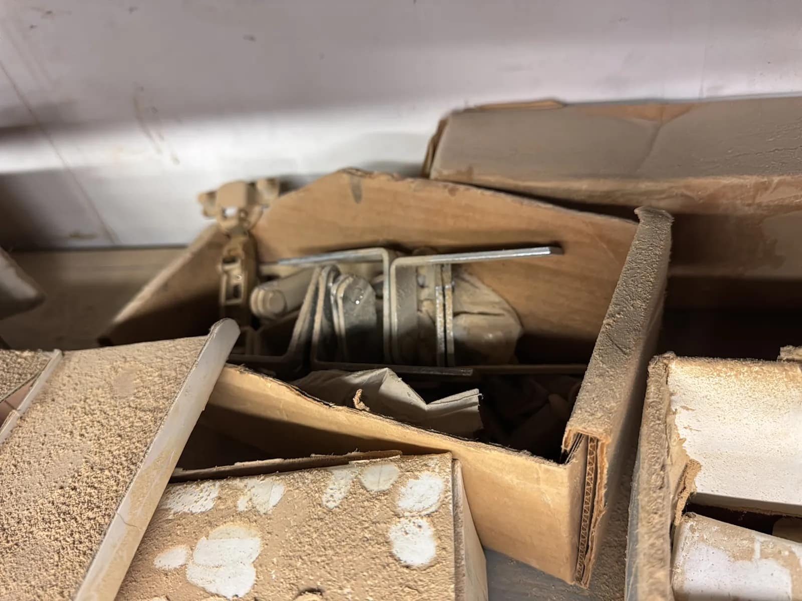Contents Of Shelves: Cabinet Hardware, Tools, Hardware, Casters, Wire Mesh, Pivot Hinges, And More, photo 7 of 28