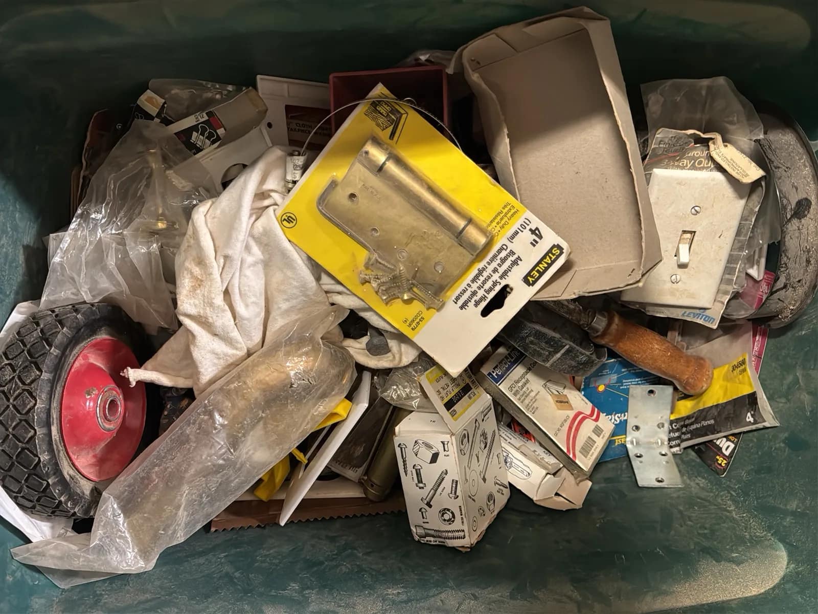 Contents Of Shelves: Cabinet Hardware, Tools, Hardware, Casters, Wire Mesh, Pivot Hinges, And More, photo 17 of 28