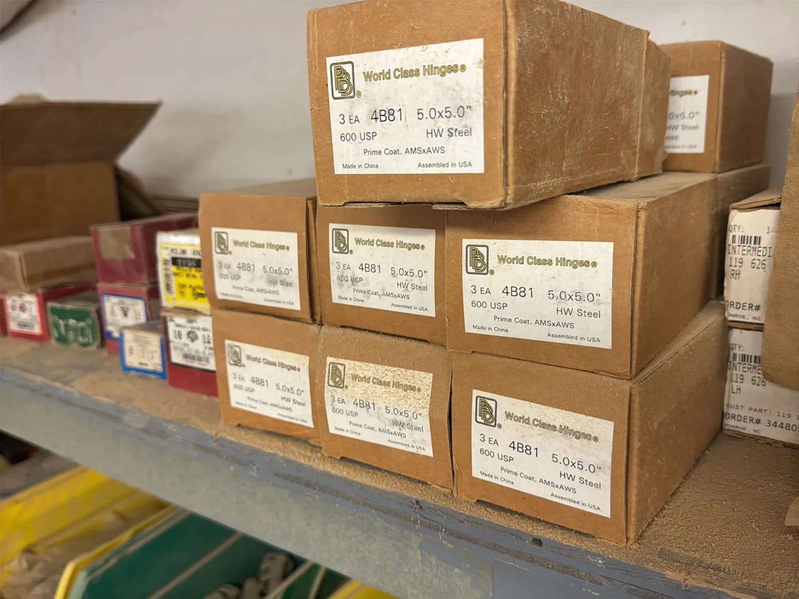 Contents Of Shelves: Cabinet Hardware, Tools, Hardware, Casters, Wire Mesh, Pivot Hinges, And More, photo 16 of 28