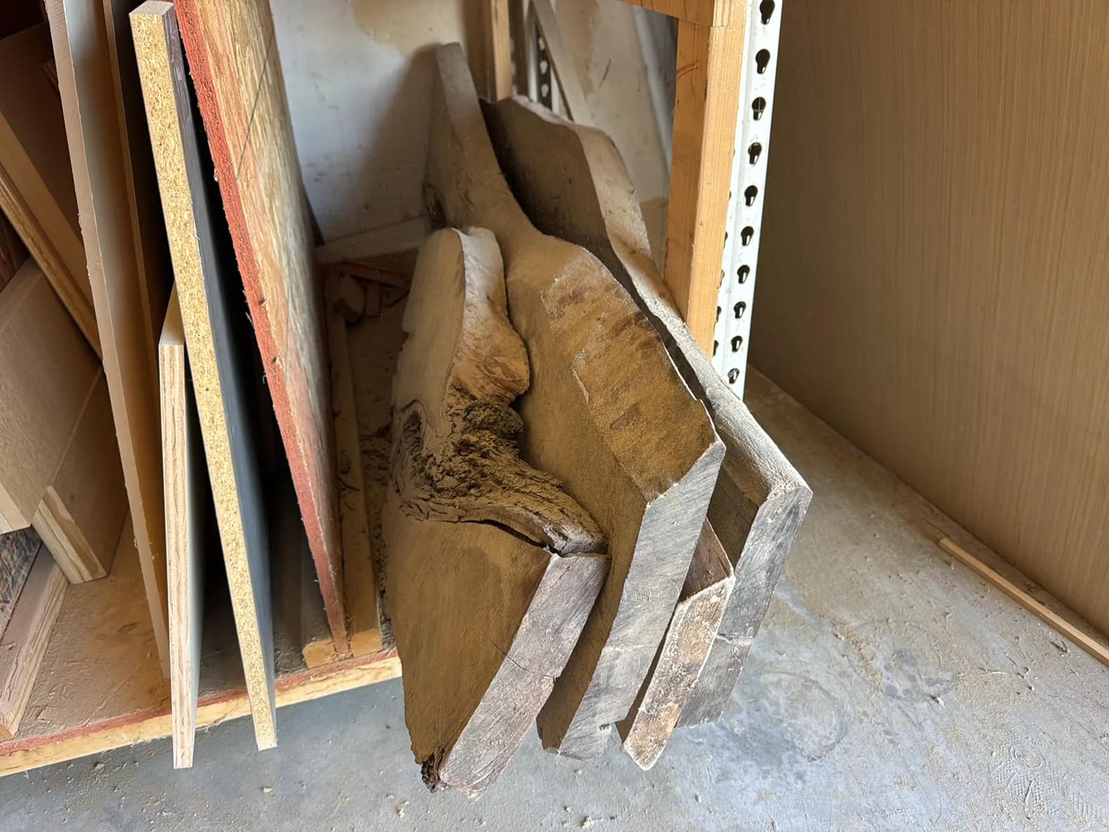 Contents Of Rack: Live Edge Slabs, Vaneer, And Safety Fencing, photo 2 of 21