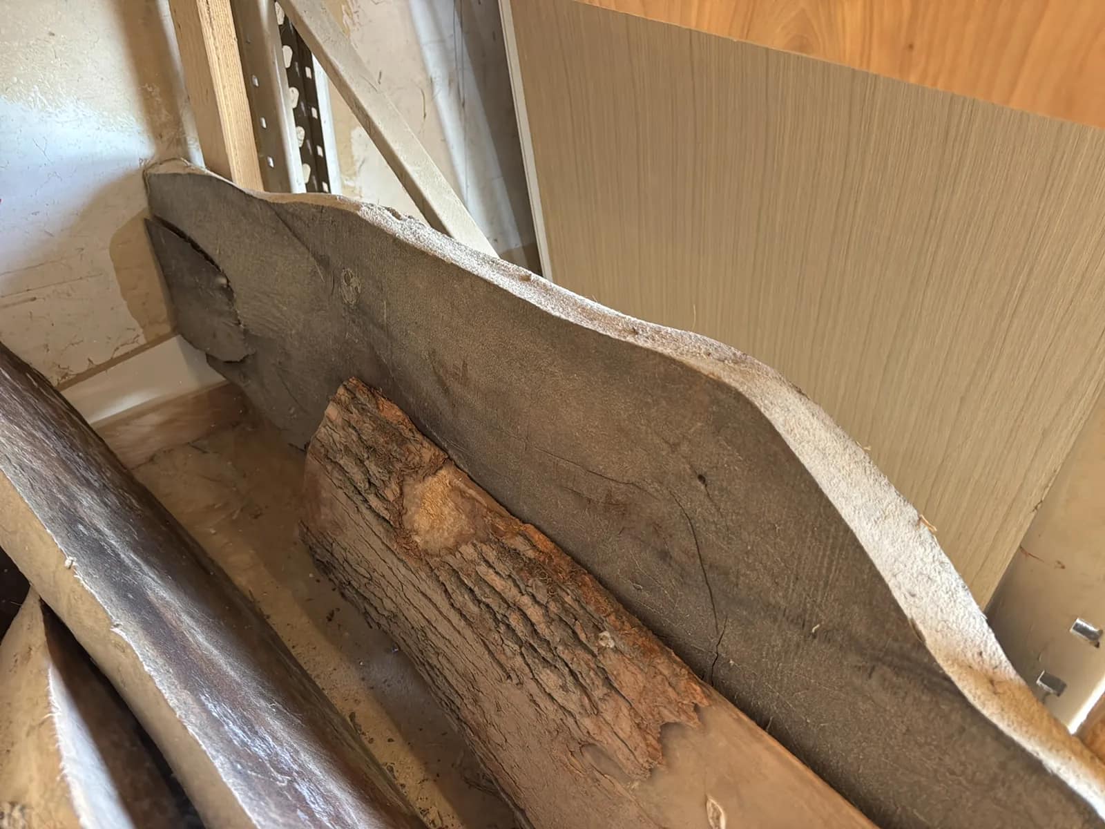 Contents Of Rack: Live Edge Slabs, Vaneer, And Safety Fencing, photo 6 of 21