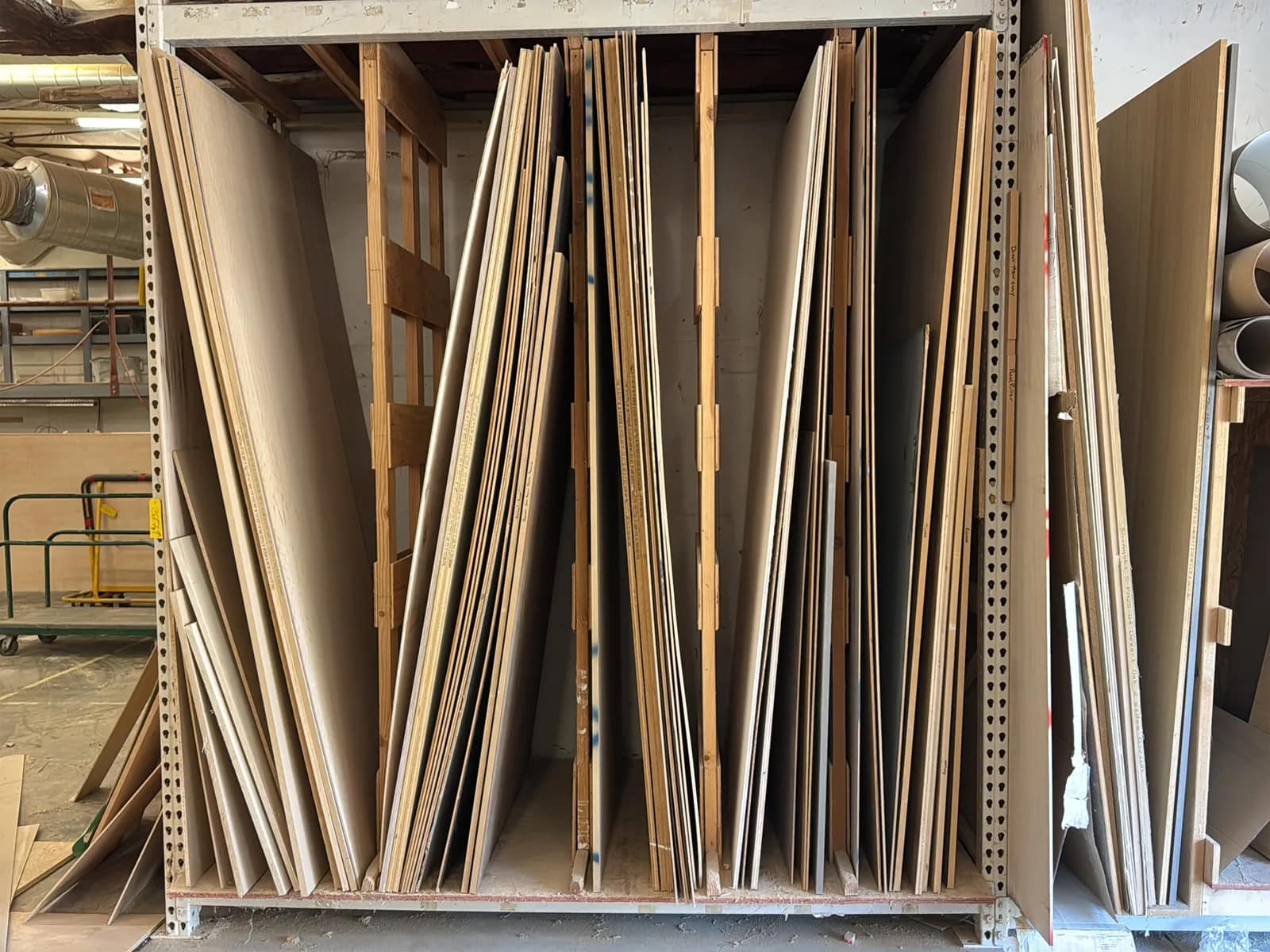 Contents Of Rack: Assorted 8’ Wood Sheets and More, photo 1 of 18