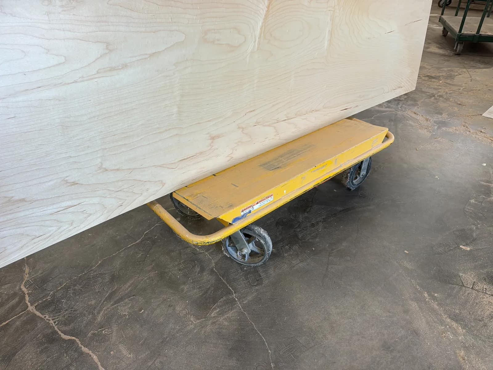 Shop Cart And Contents: 4'x8’ Wood Sheets, photo 2 of 9